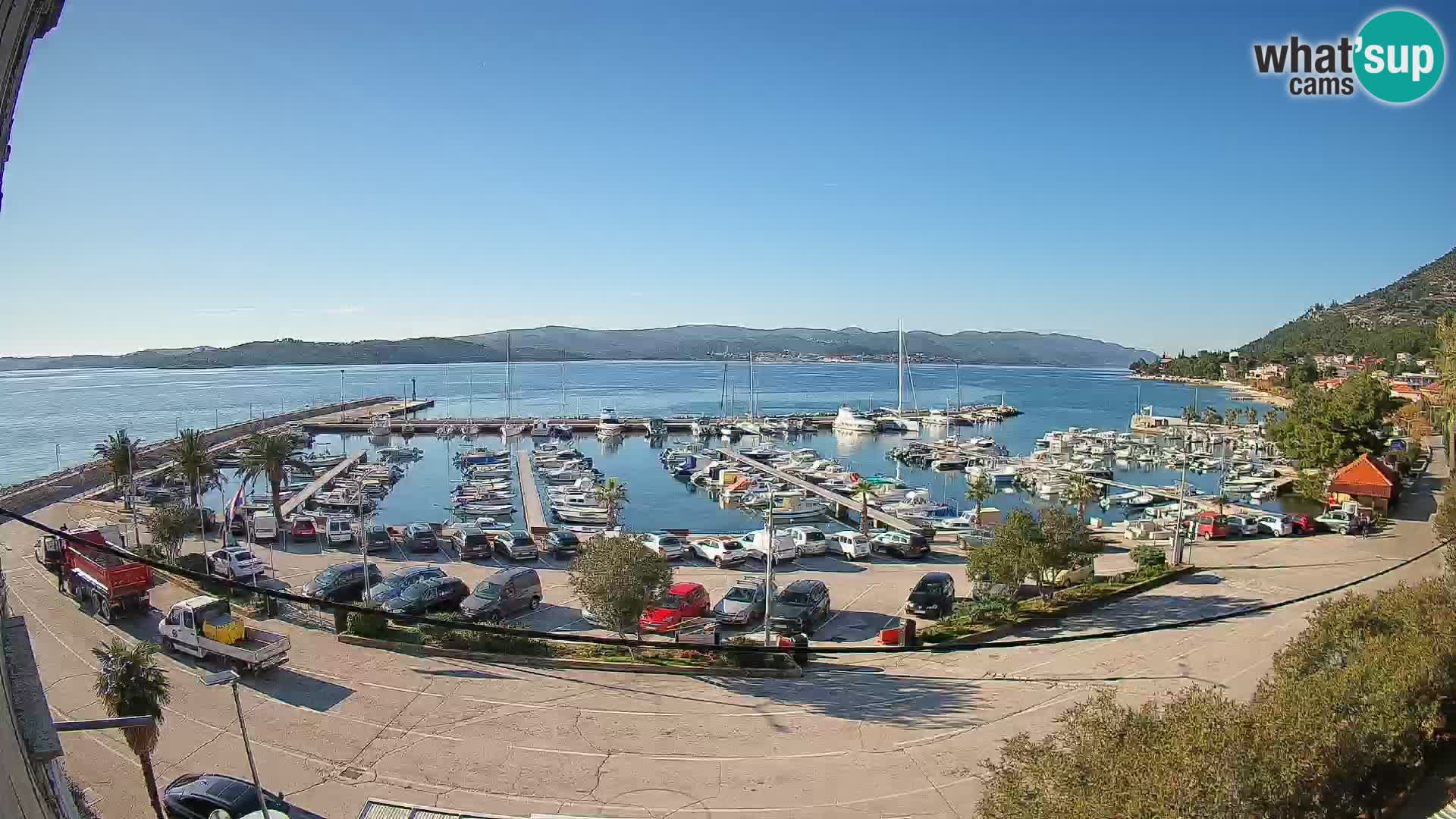 Spletna kamera Orebić Riva – Trajekt za Korčulo v živo