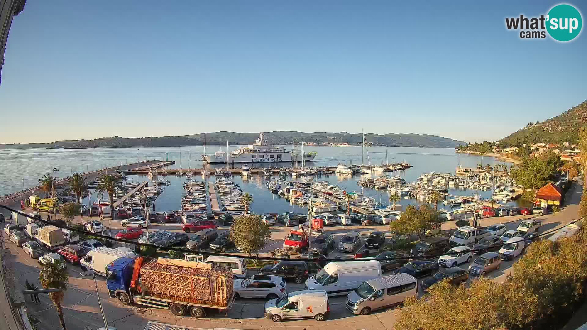 Webcam Orebić Riva – Ferry vers Korčula en direct