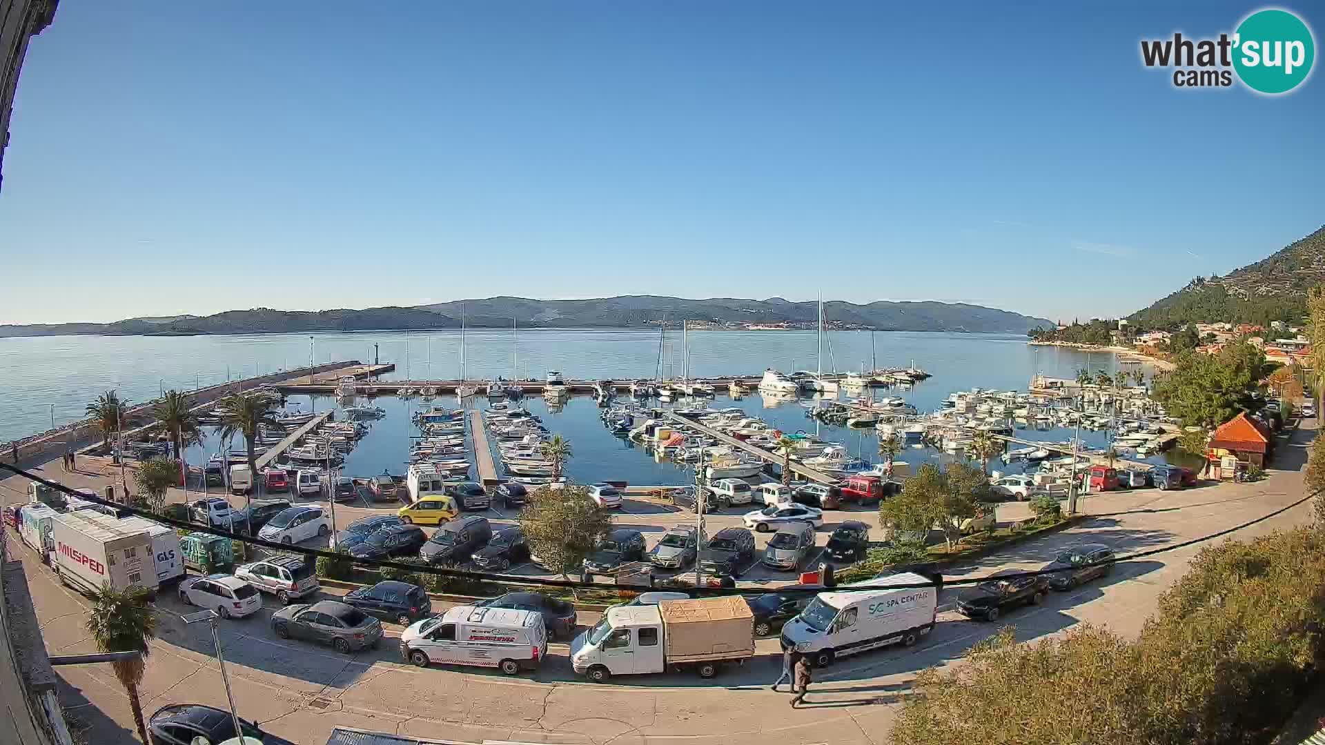 Spletna kamera Orebić Riva – Trajekt za Korčulo v živo