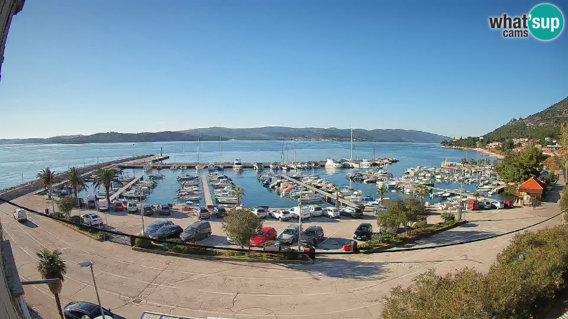 Spletna kamera Orebić Riva – Trajekt za Korčulo v živo