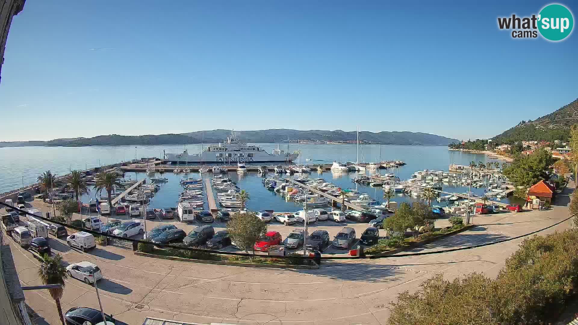 Webcam Orebić Riva – Ferry to Korčula Live