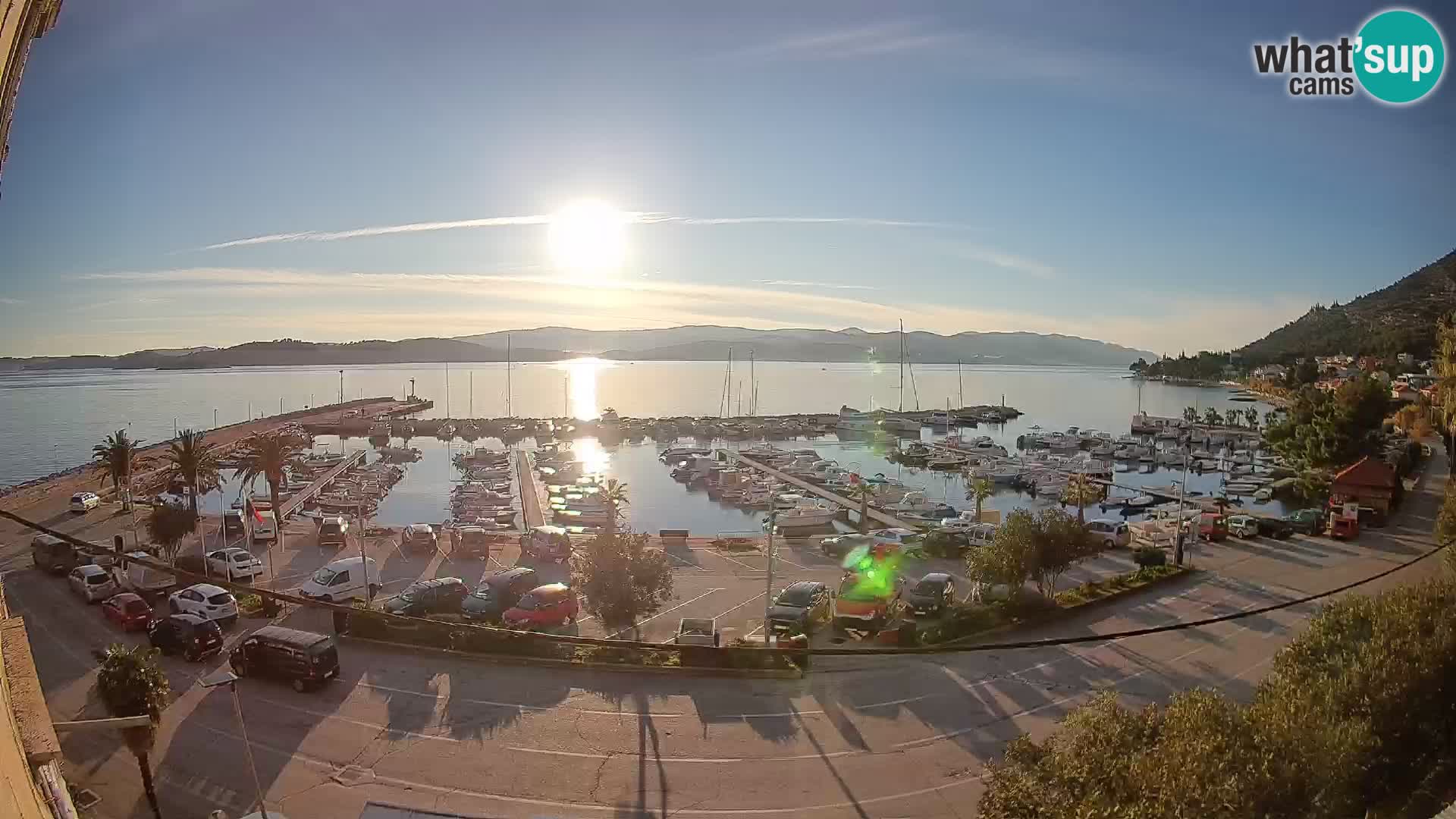 Webcam Orebić Uferpromenade – Fähre nach Korčula Live