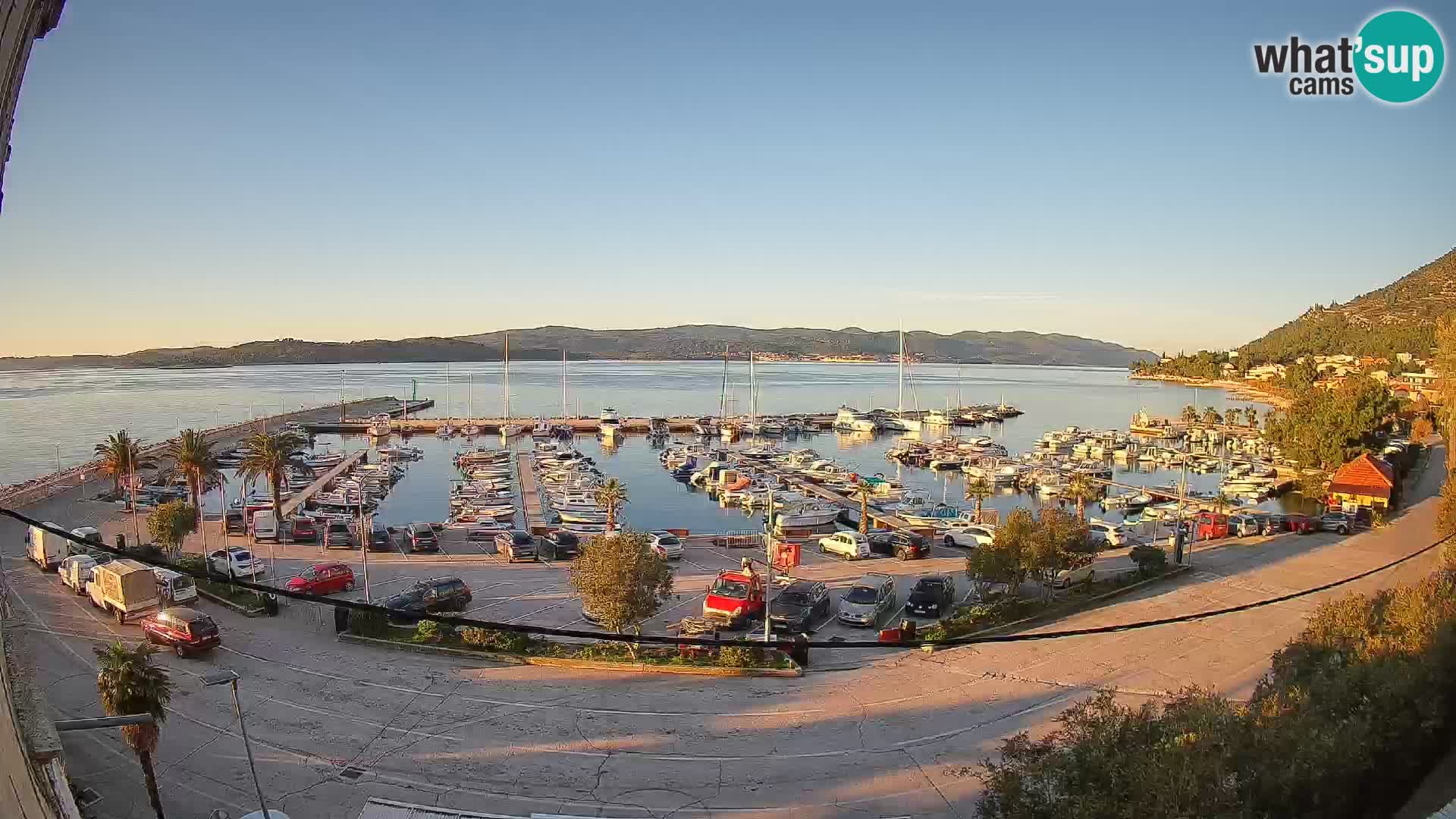Spletna kamera Orebić Riva – Trajekt za Korčulo v živo