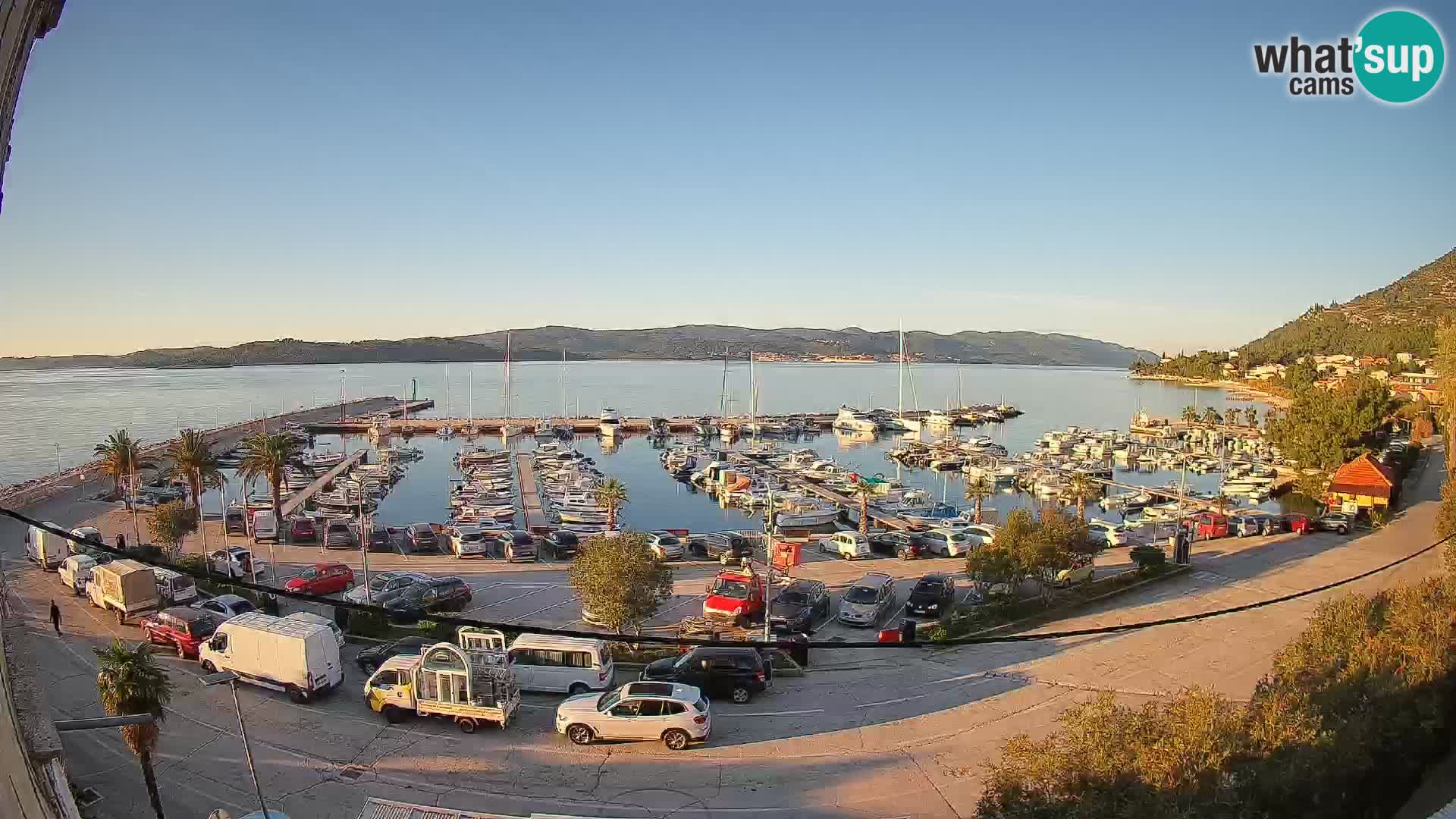 Spletna kamera Orebić Riva – Trajekt za Korčulo v živo