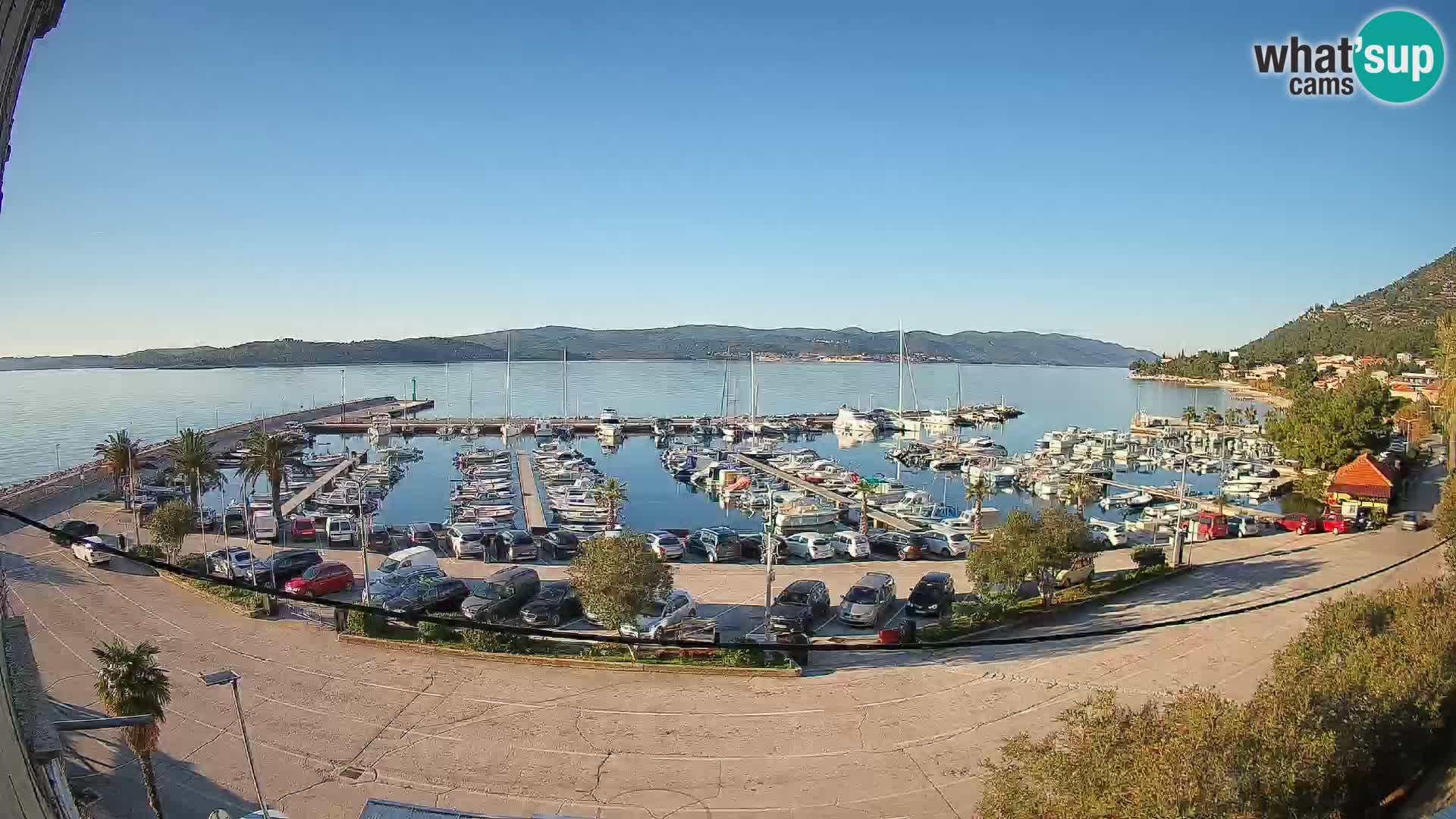 Webcam Orebić Riva – Ferry a Korčula en vivo