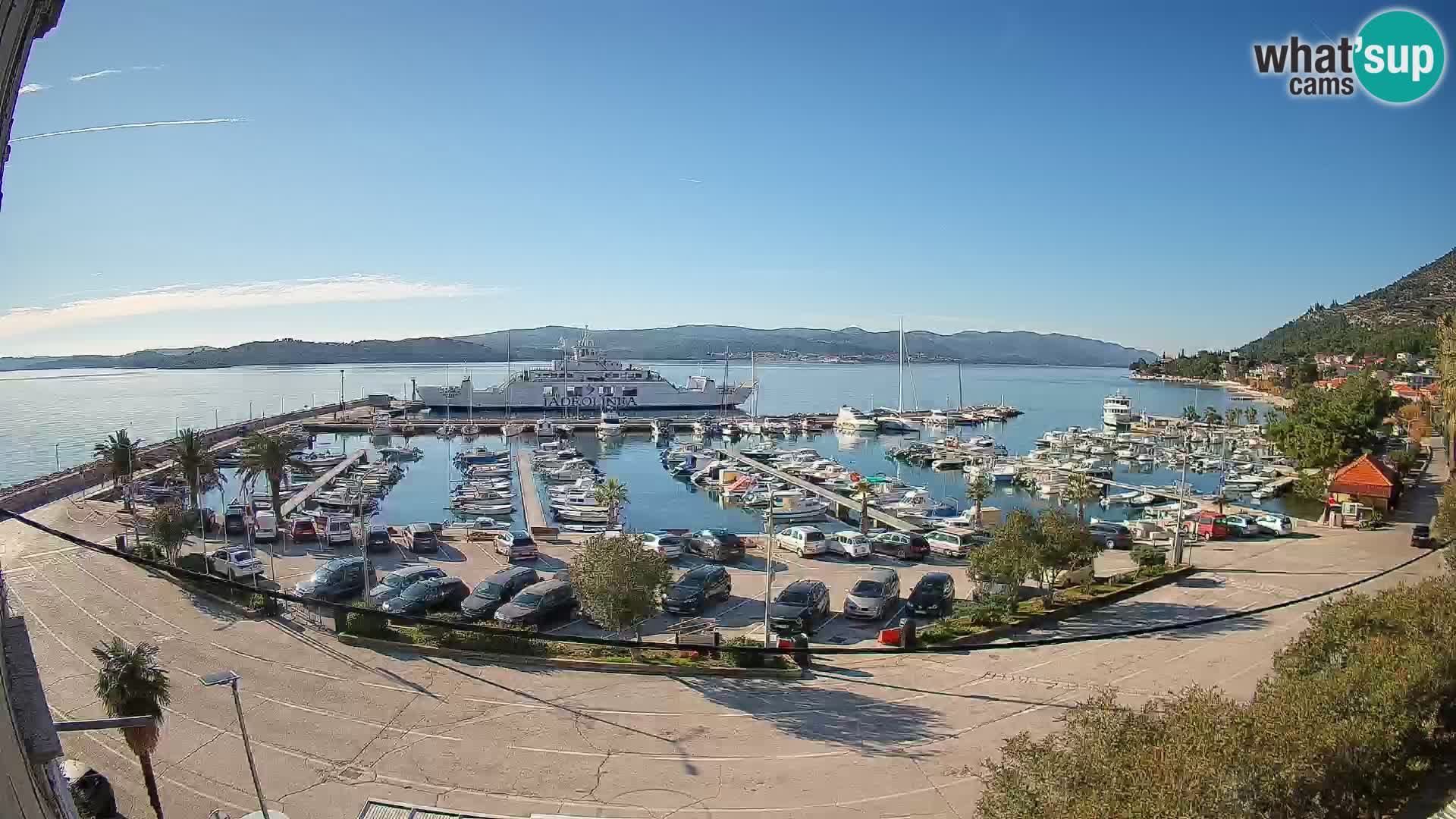 Webcam Orebić Riva – Ferry to Korčula Live