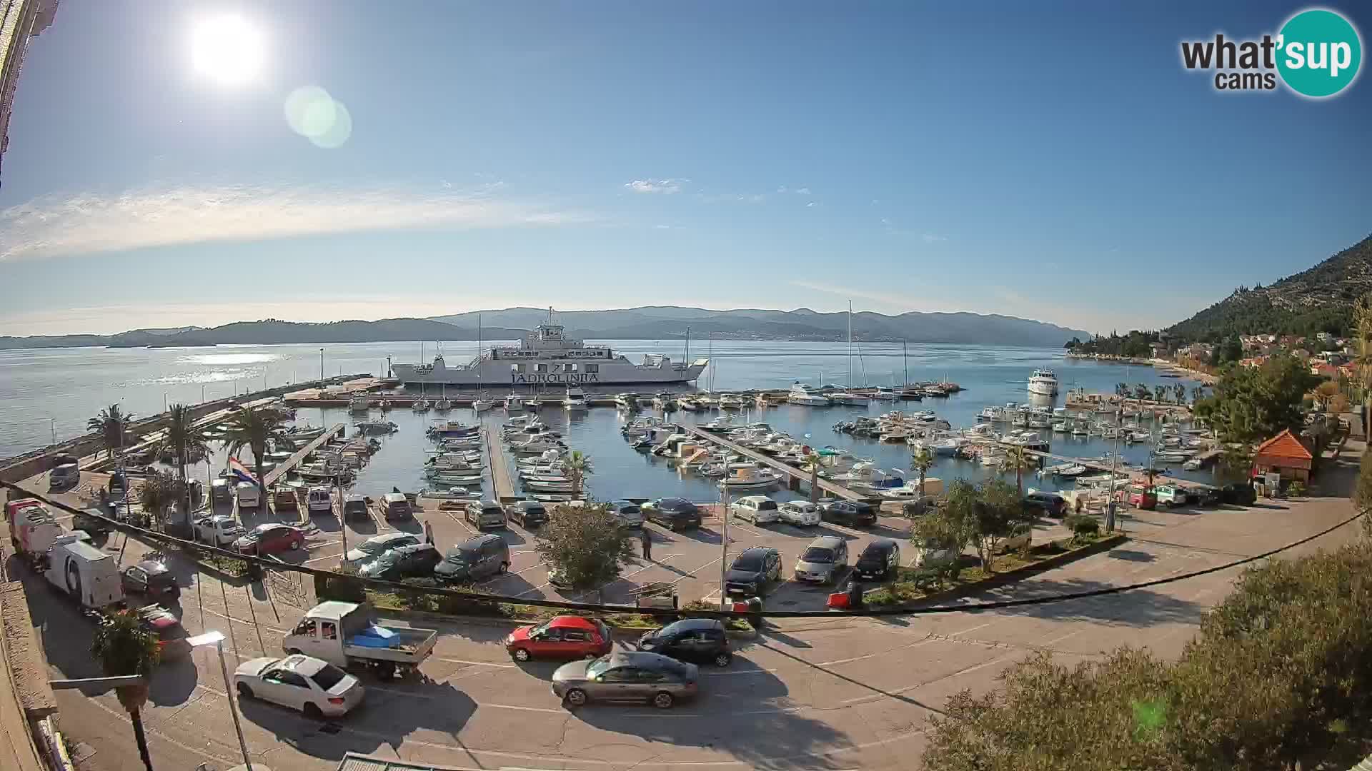 Webcam Orebić Riva – Ferry vers Korčula en direct