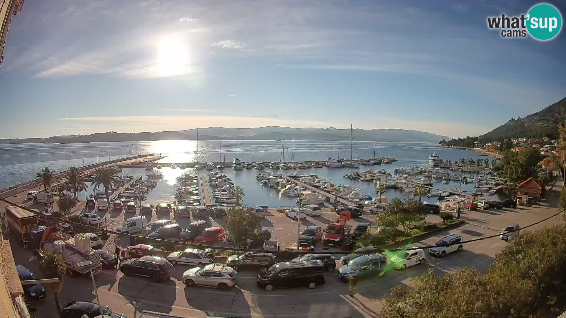 Webcam Orebić Riva – Ferry a Korčula en vivo