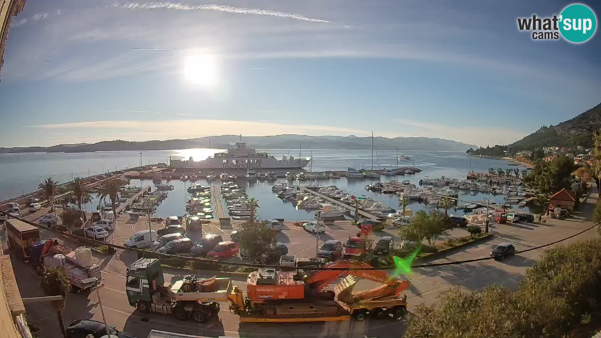 Webcam Orebić Riva – Ferry to Korčula Live