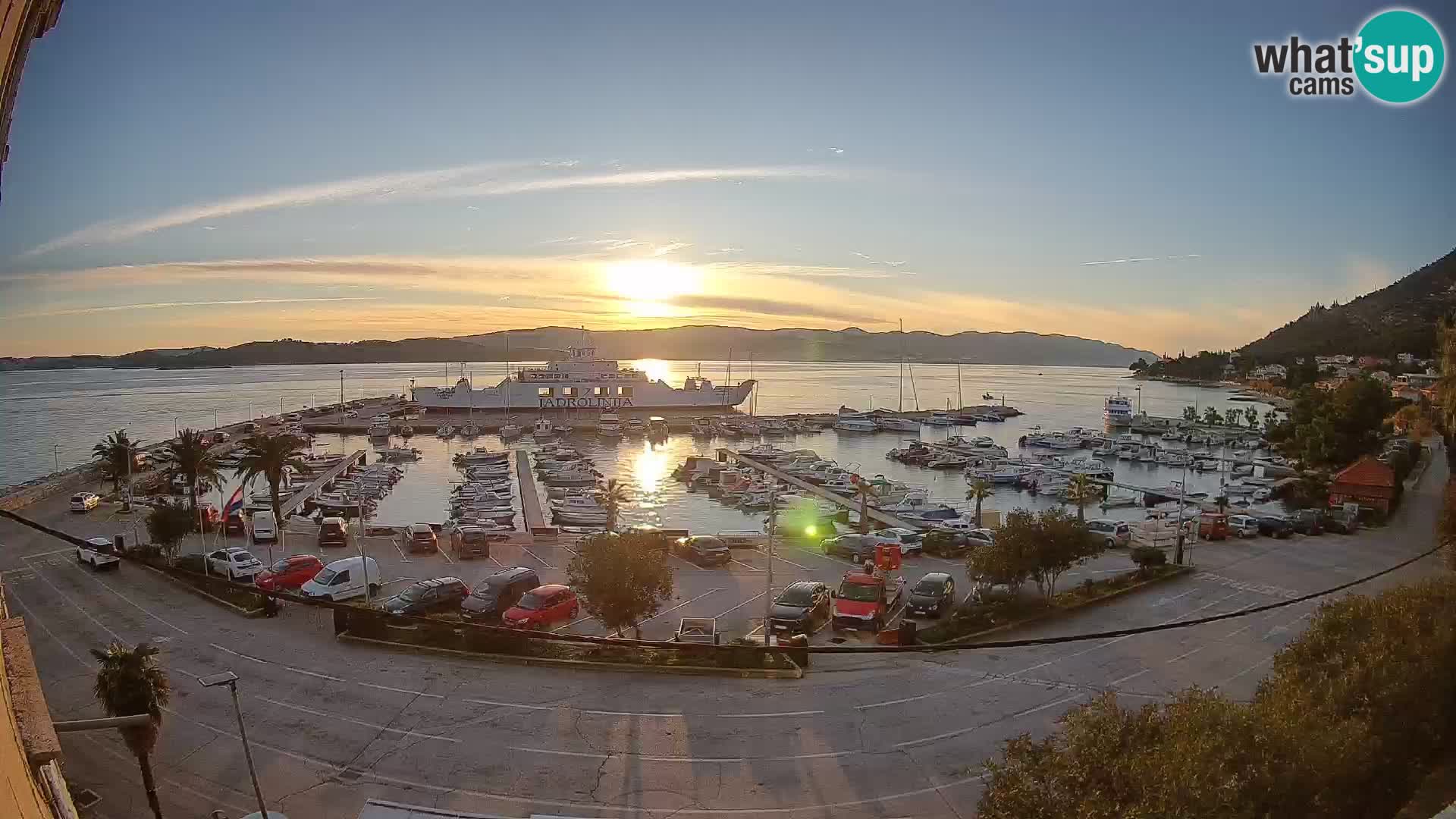 Webcam Orebić Uferpromenade – Fähre nach Korčula Live