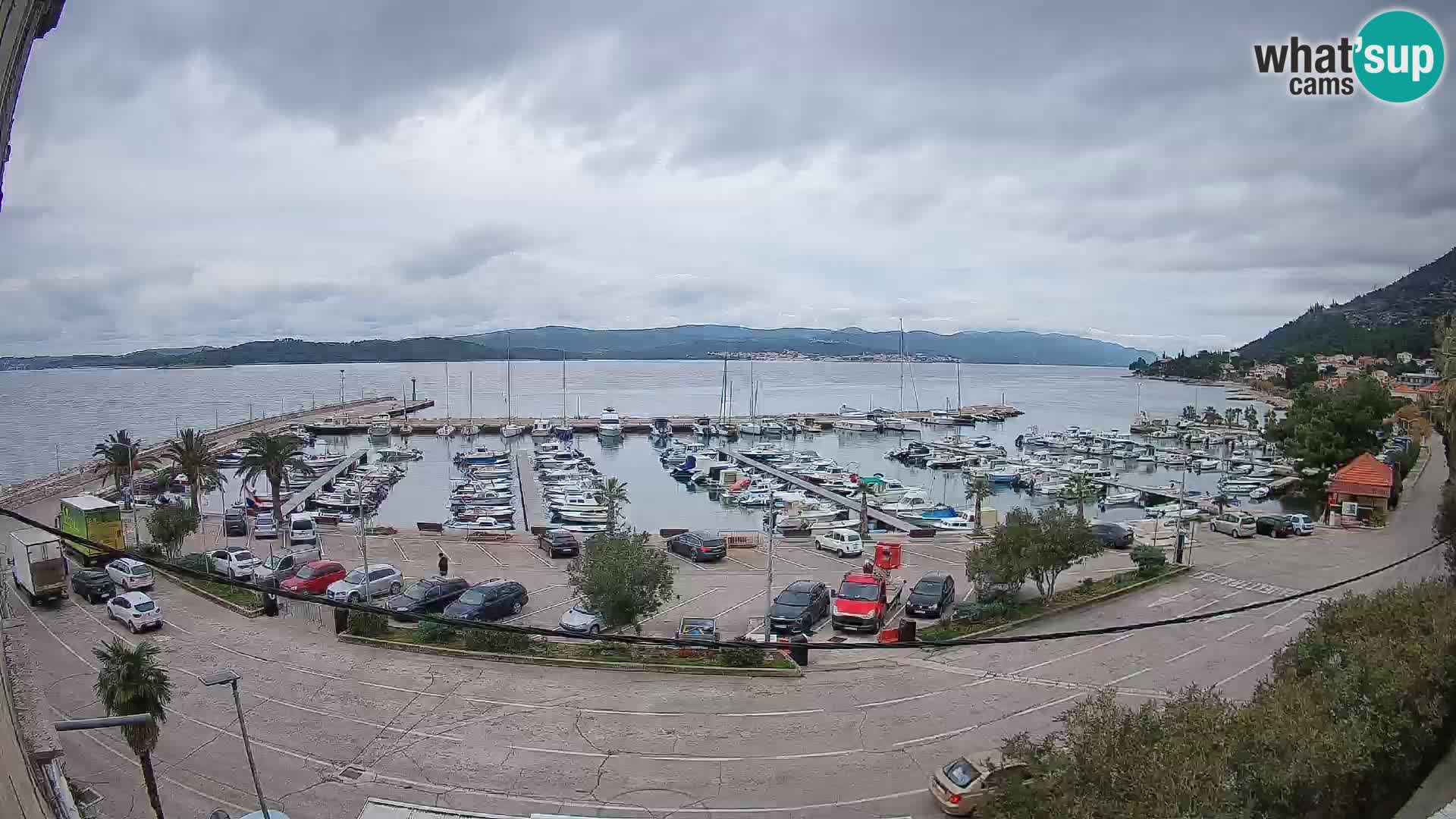 Webcam Orebić Uferpromenade – Fähre nach Korčula Live