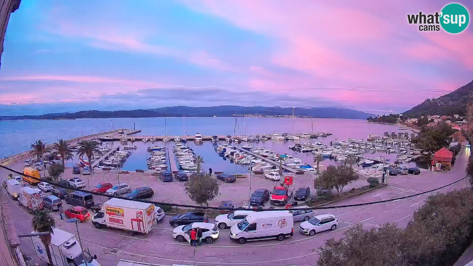 Spletna kamera Orebić Riva – Trajekt za Korčulo v živo