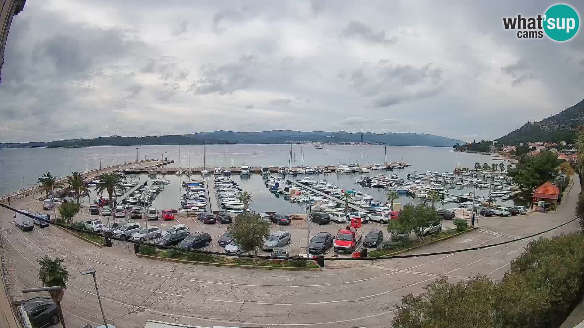 Webcam Orebić Uferpromenade – Fähre nach Korčula Live
