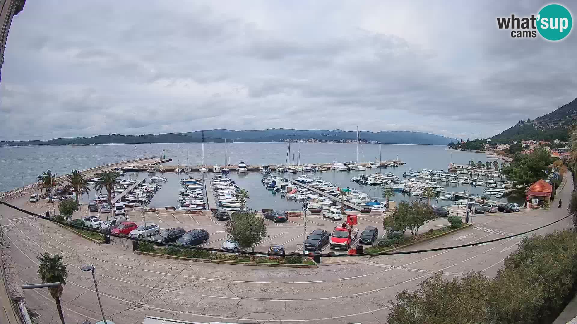 Spletna kamera Orebić Riva – Trajekt za Korčulo v živo