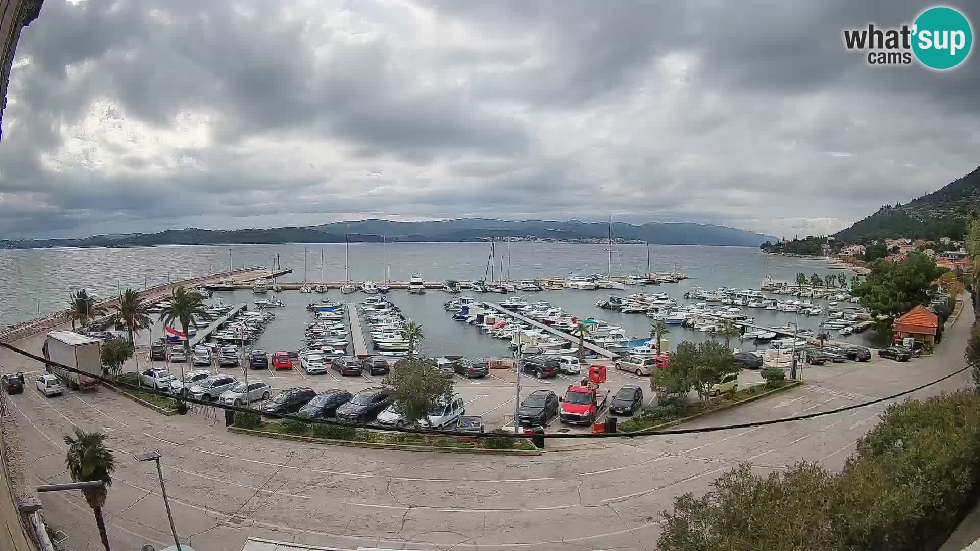Webcam Orebić Uferpromenade – Fähre nach Korčula Live
