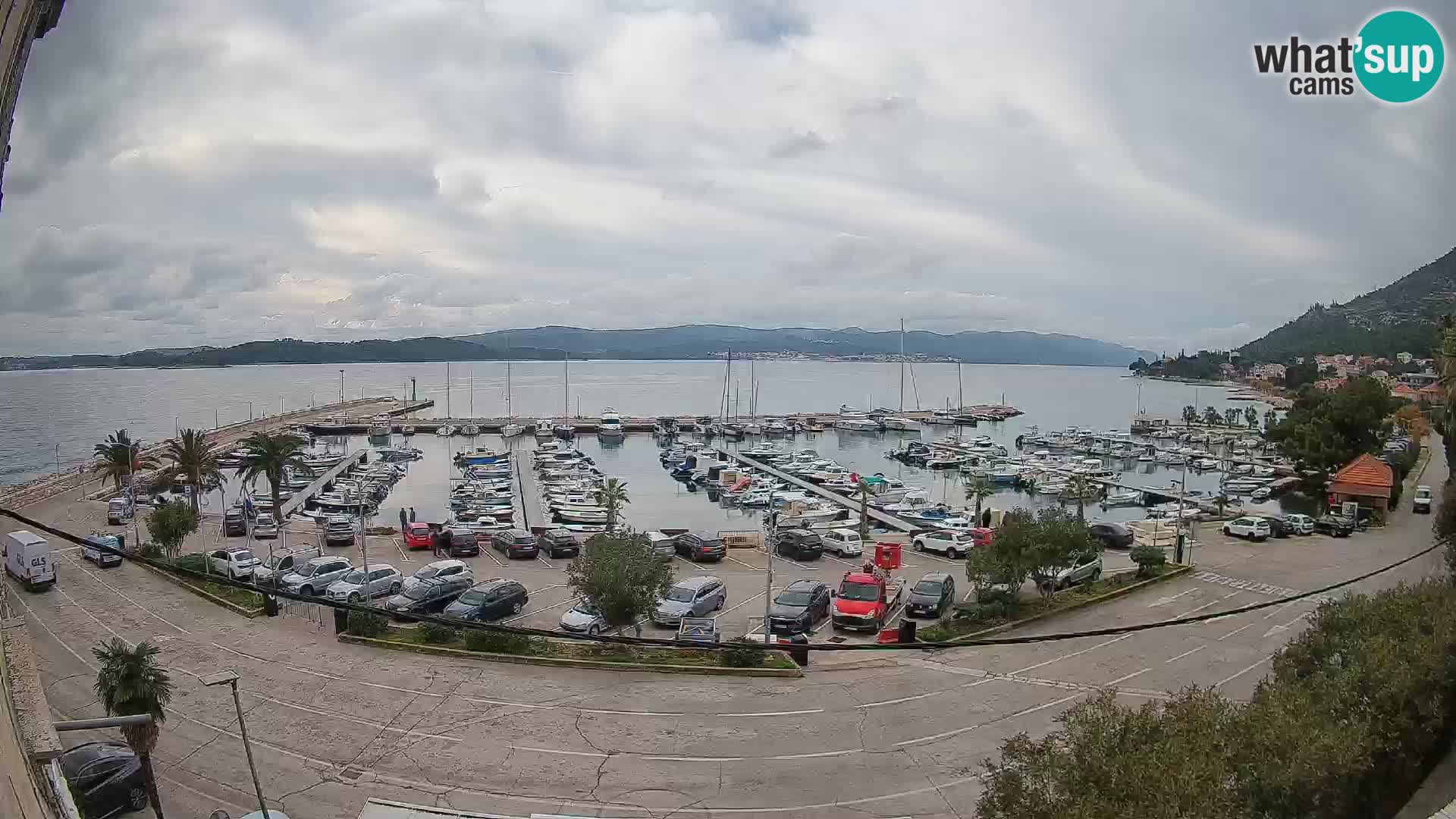 Webcam Orebić Uferpromenade – Fähre nach Korčula Live