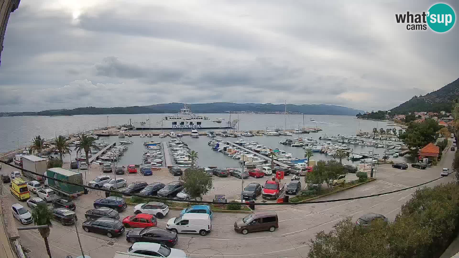 Webcam Orebić Riva – Ferry to Korčula Live