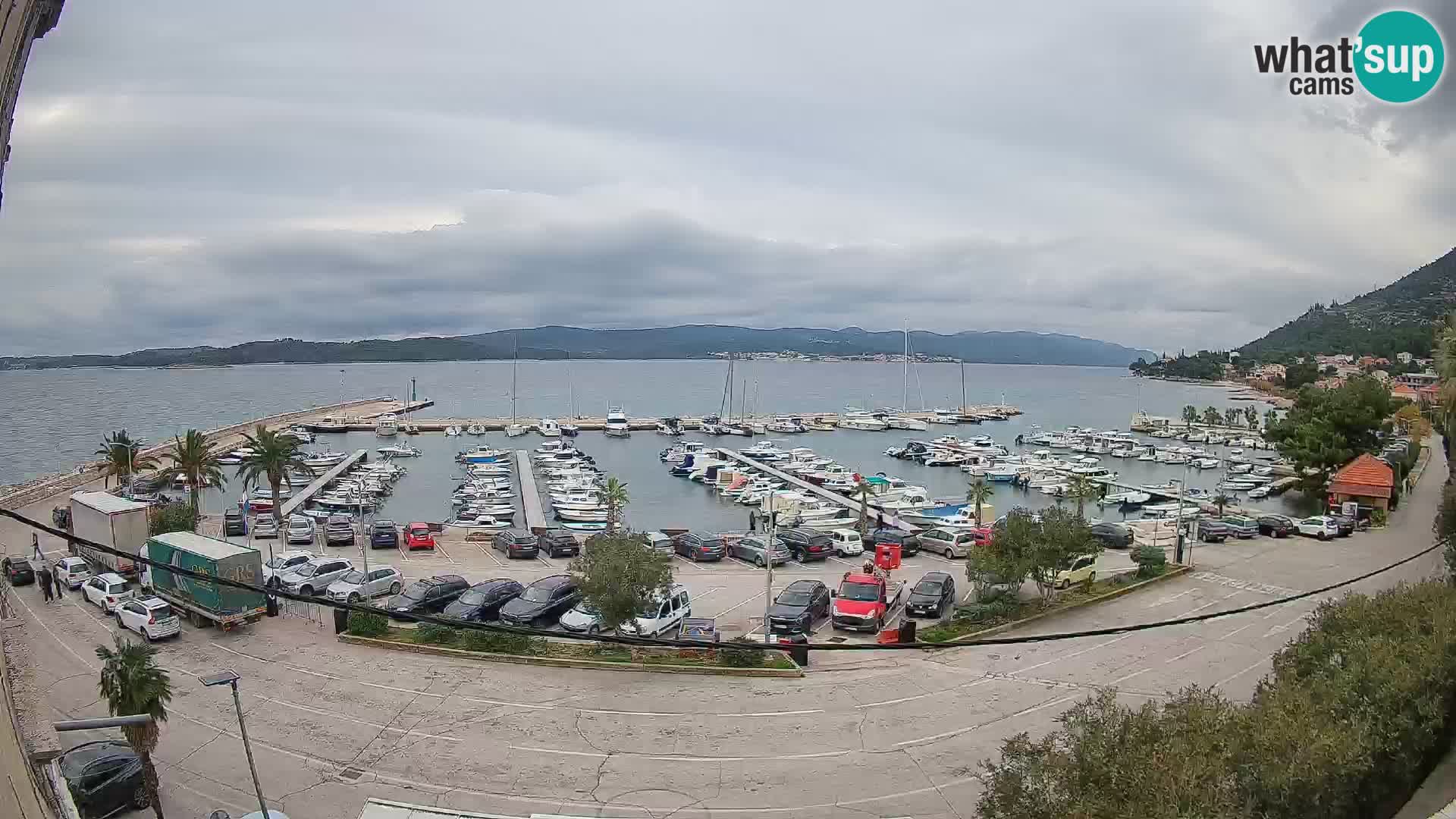 Webcam Orebić Uferpromenade – Fähre nach Korčula Live