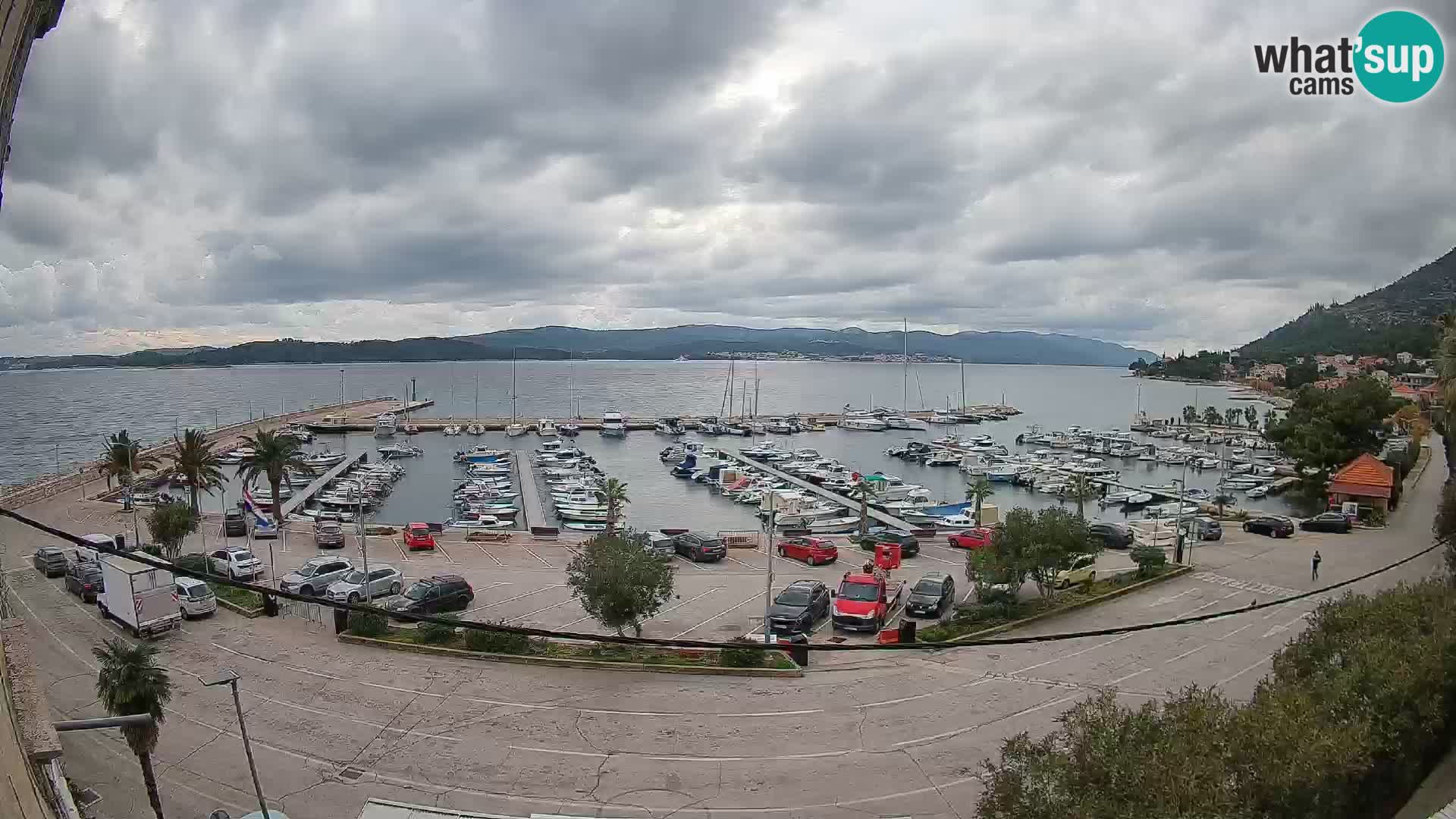 Spletna kamera Orebić Riva – Trajekt za Korčulo v živo