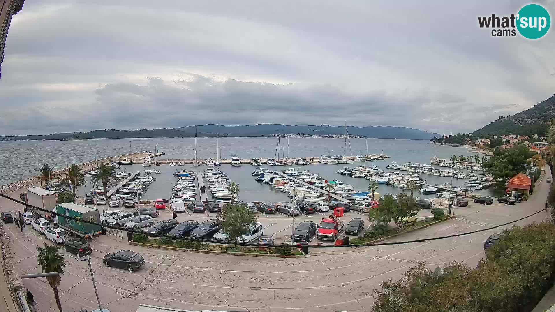 Webcam Orebić Uferpromenade – Fähre nach Korčula Live