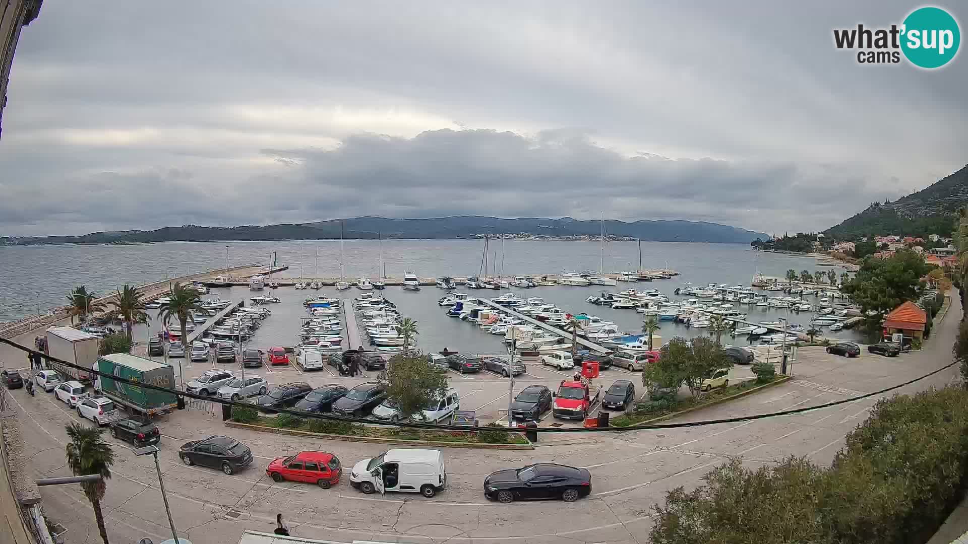 Webcam Orebić Uferpromenade – Fähre nach Korčula Live