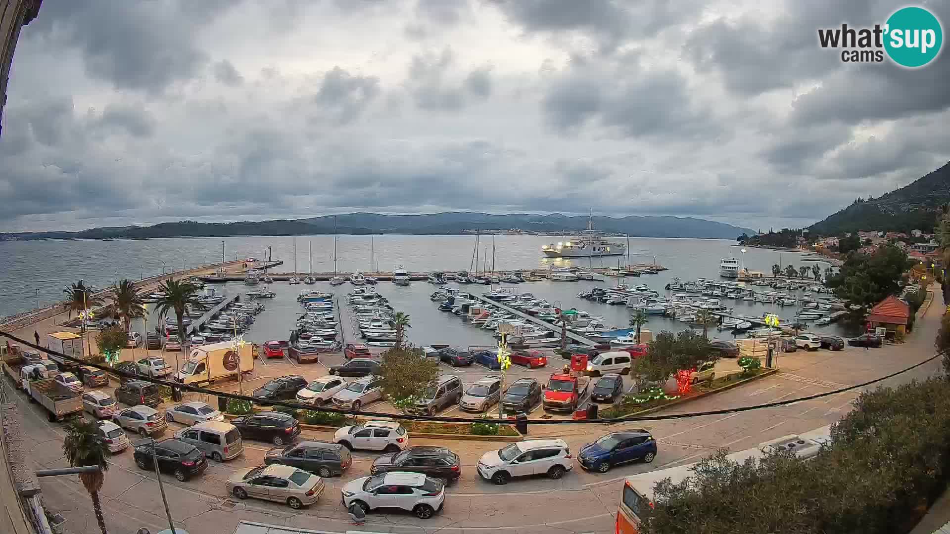 Webcam Orebić Riva – Ferry a Korčula en vivo