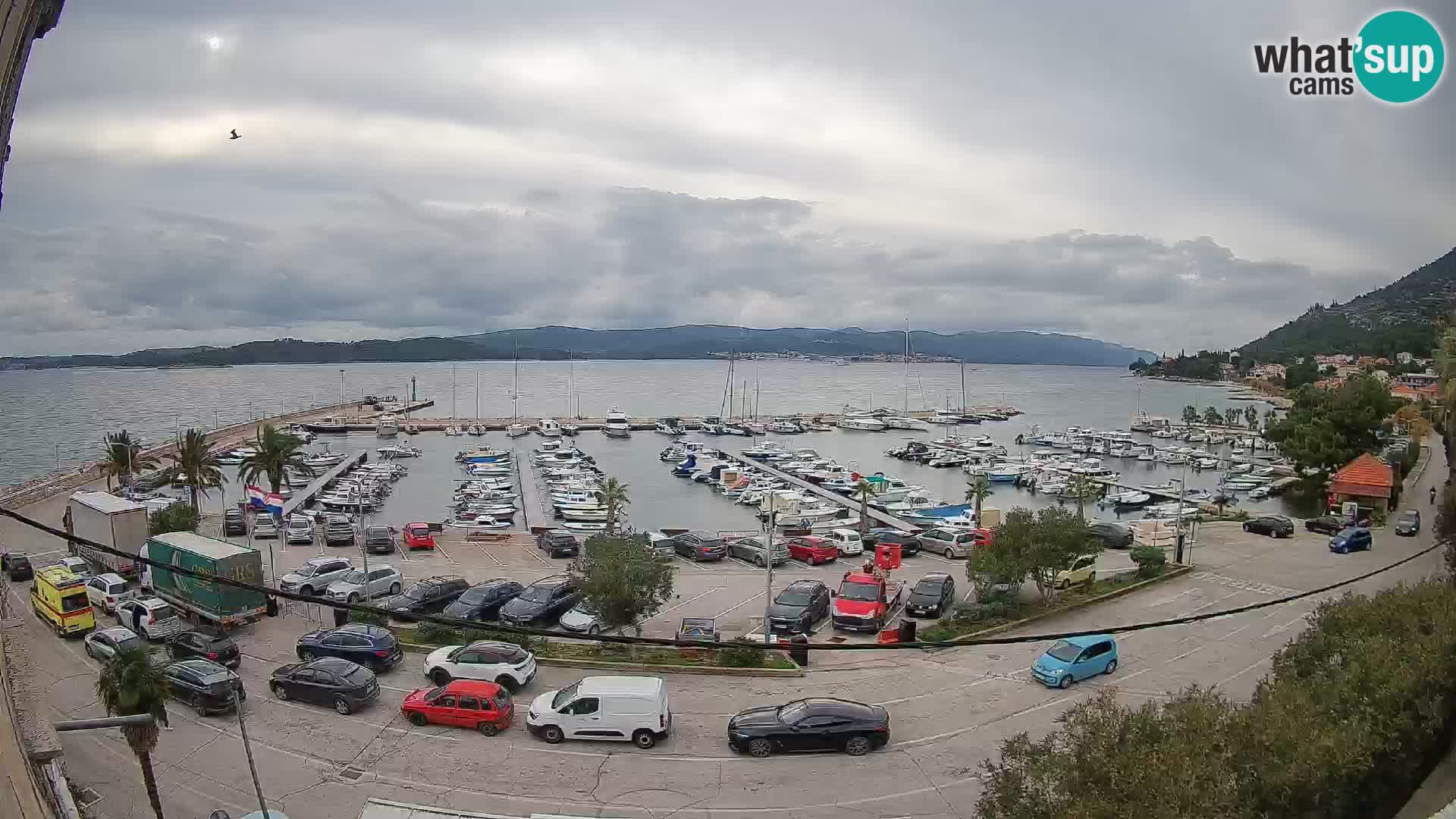 Spletna kamera Orebić Riva – Trajekt za Korčulo v živo