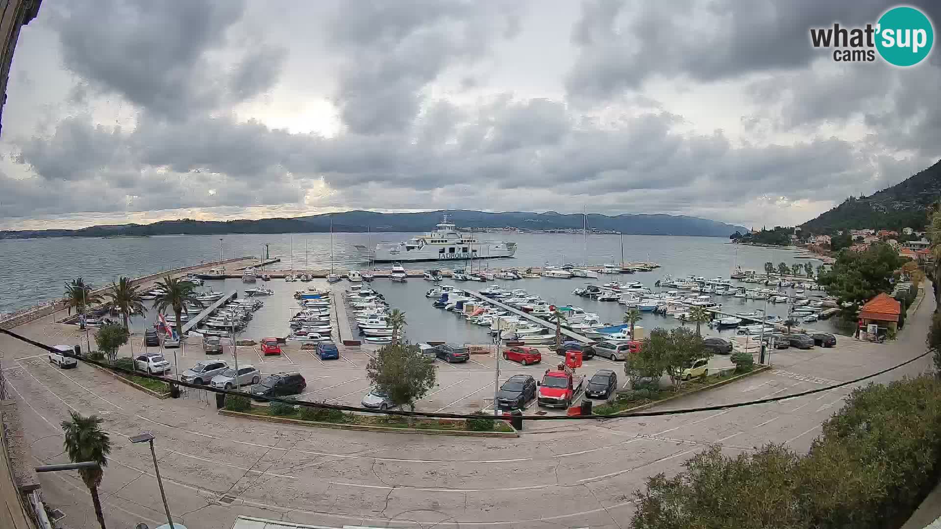 Webcam Orebić Riva – Ferry to Korčula Live