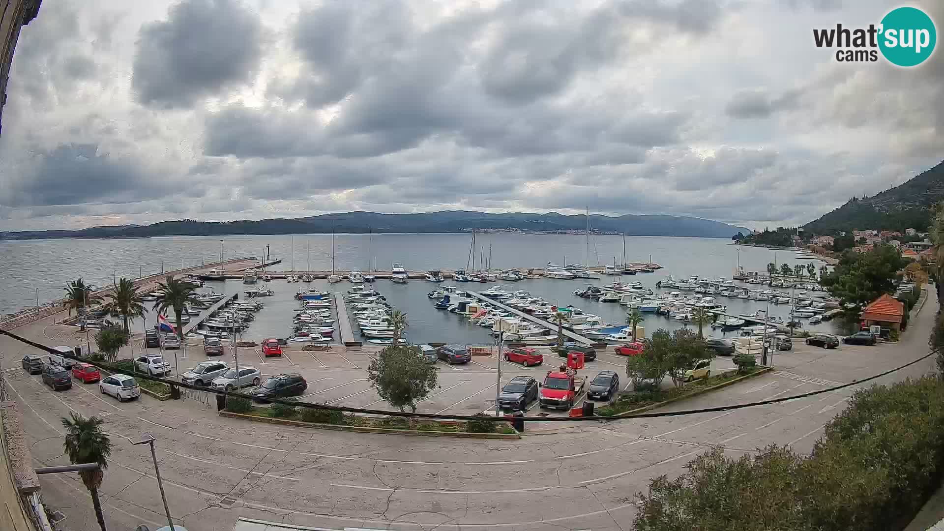 Spletna kamera Orebić Riva – Trajekt za Korčulo v živo