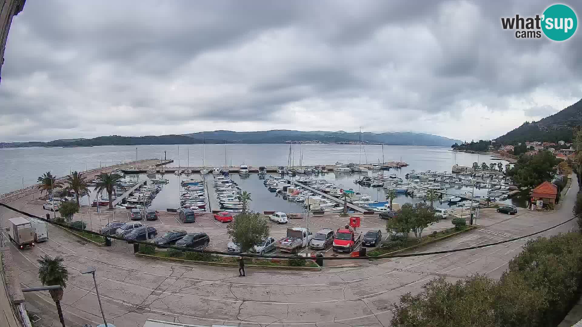 Spletna kamera Orebić Riva – Trajekt za Korčulo v živo