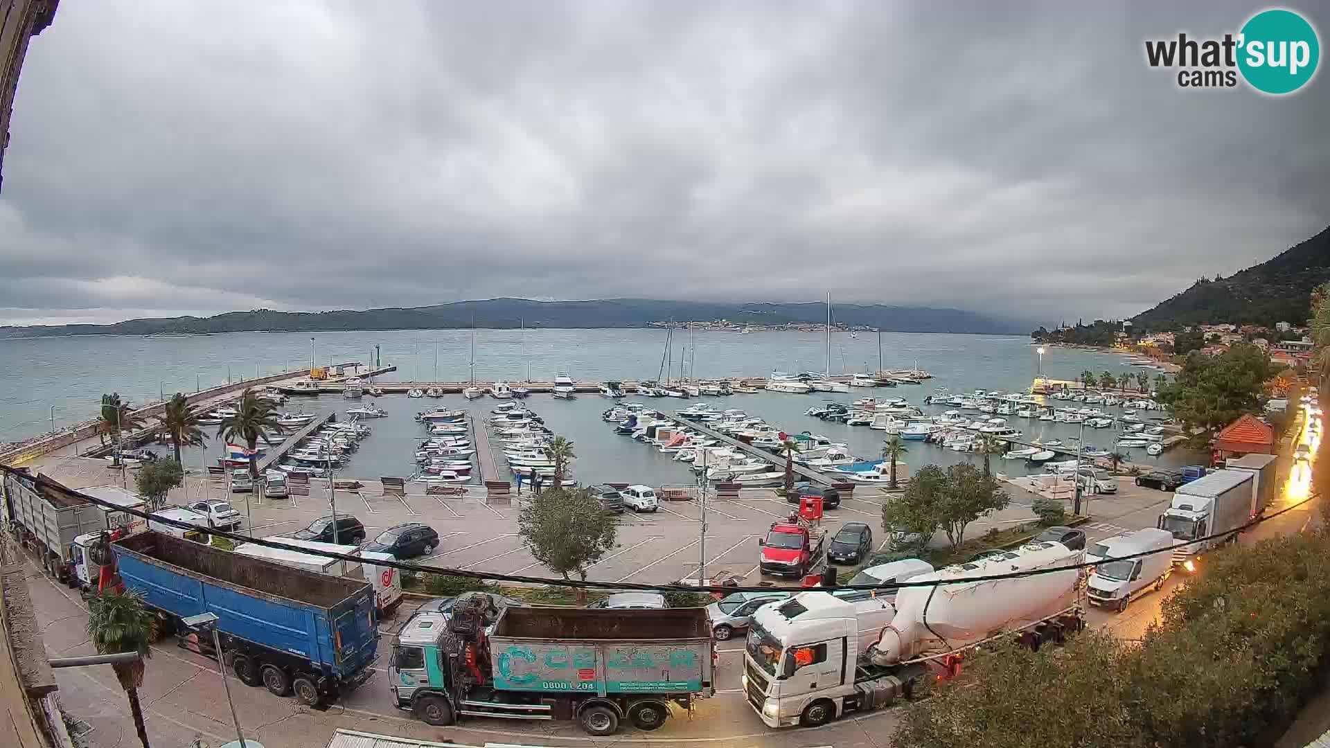 Spletna kamera Orebić Riva – Trajekt za Korčulo v živo