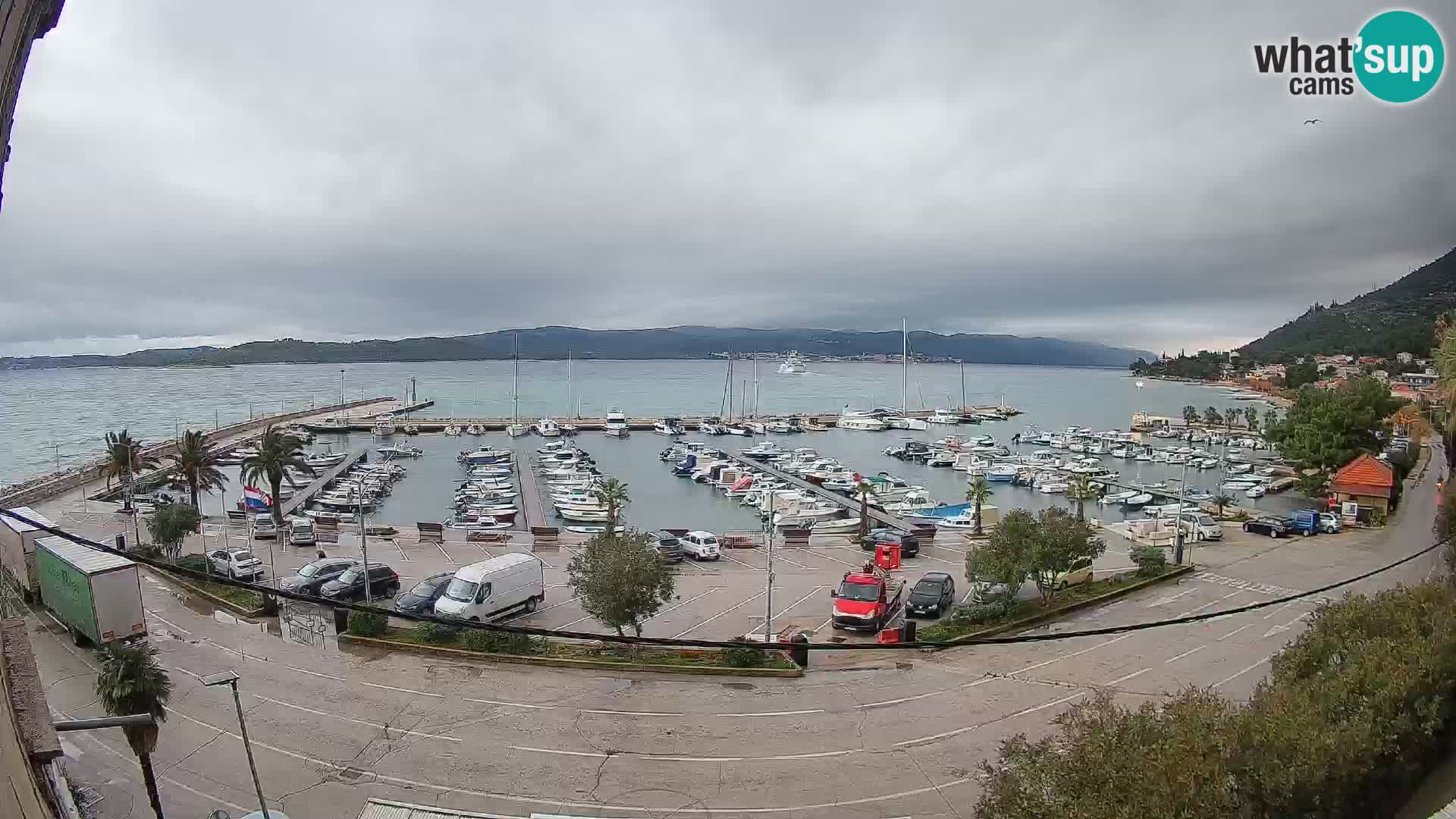 Spletna kamera Orebić Riva – Trajekt za Korčulo v živo