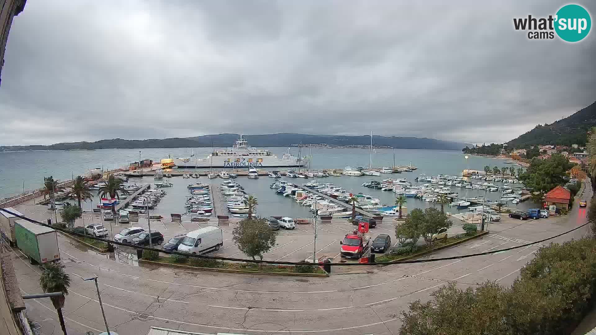 Webcam Orebić Riva – Ferry to Korčula Live
