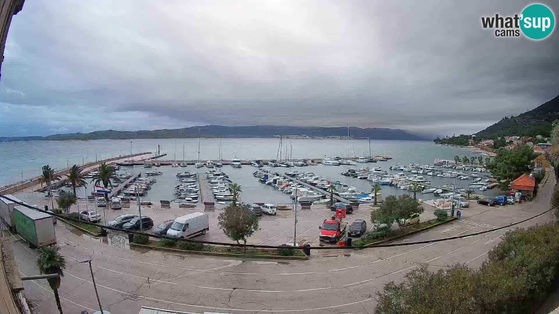 Spletna kamera Orebić Riva – Trajekt za Korčulo v živo