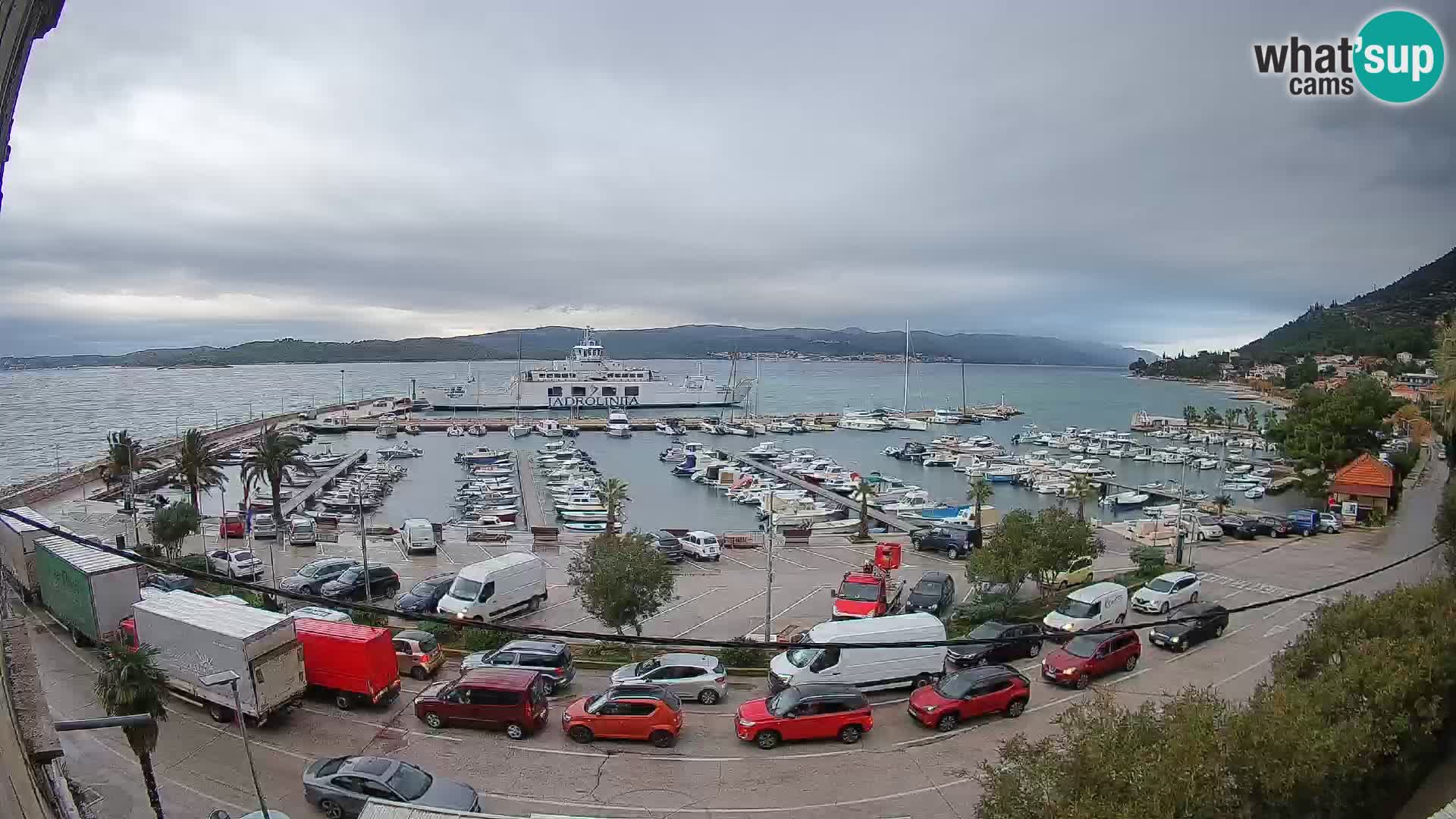 Webcam Orebić Riva – Ferry vers Korčula en direct