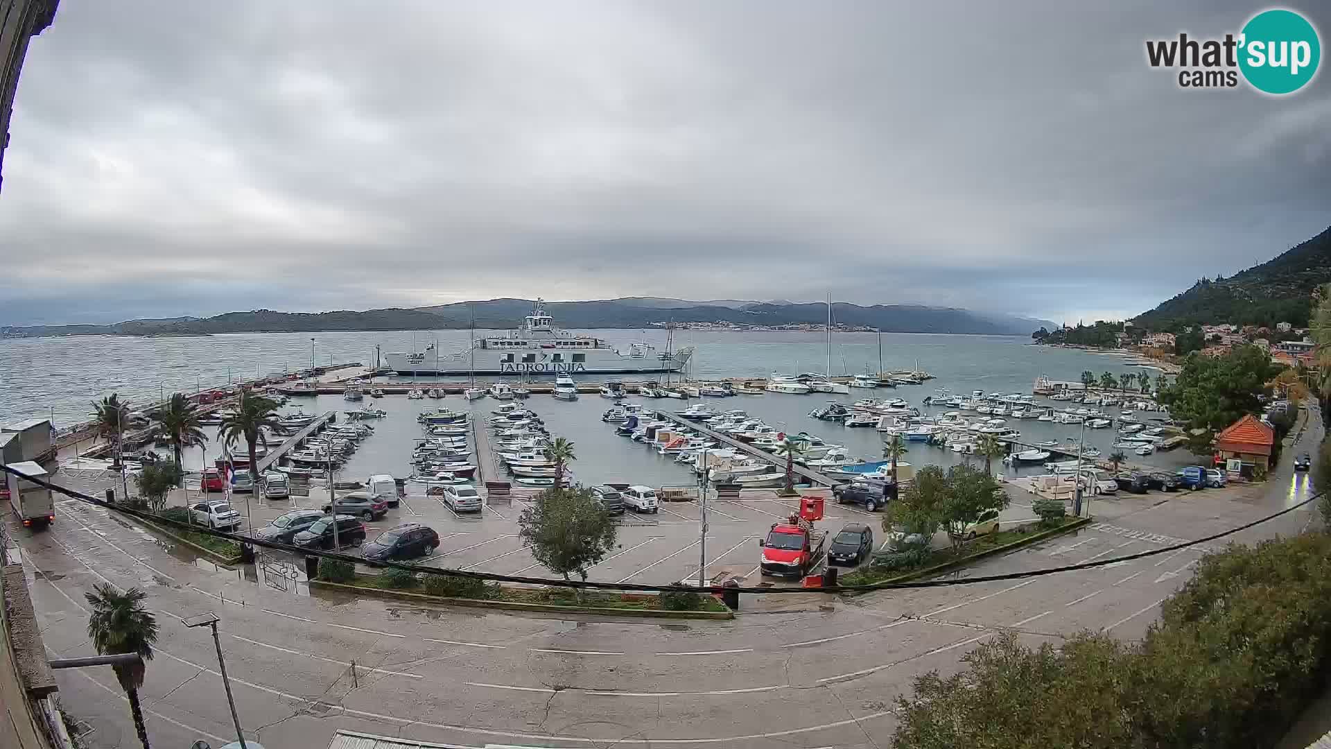 Webcam Orebić Riva – Ferry vers Korčula en direct