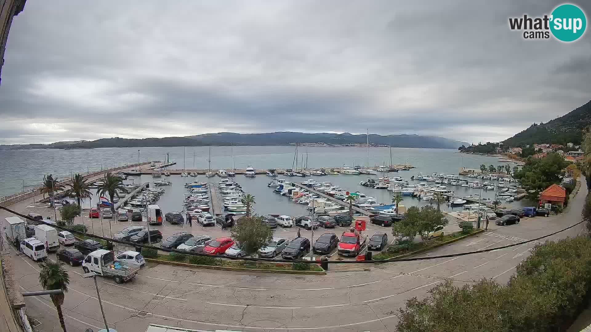Webcam Orebić Uferpromenade – Fähre nach Korčula Live