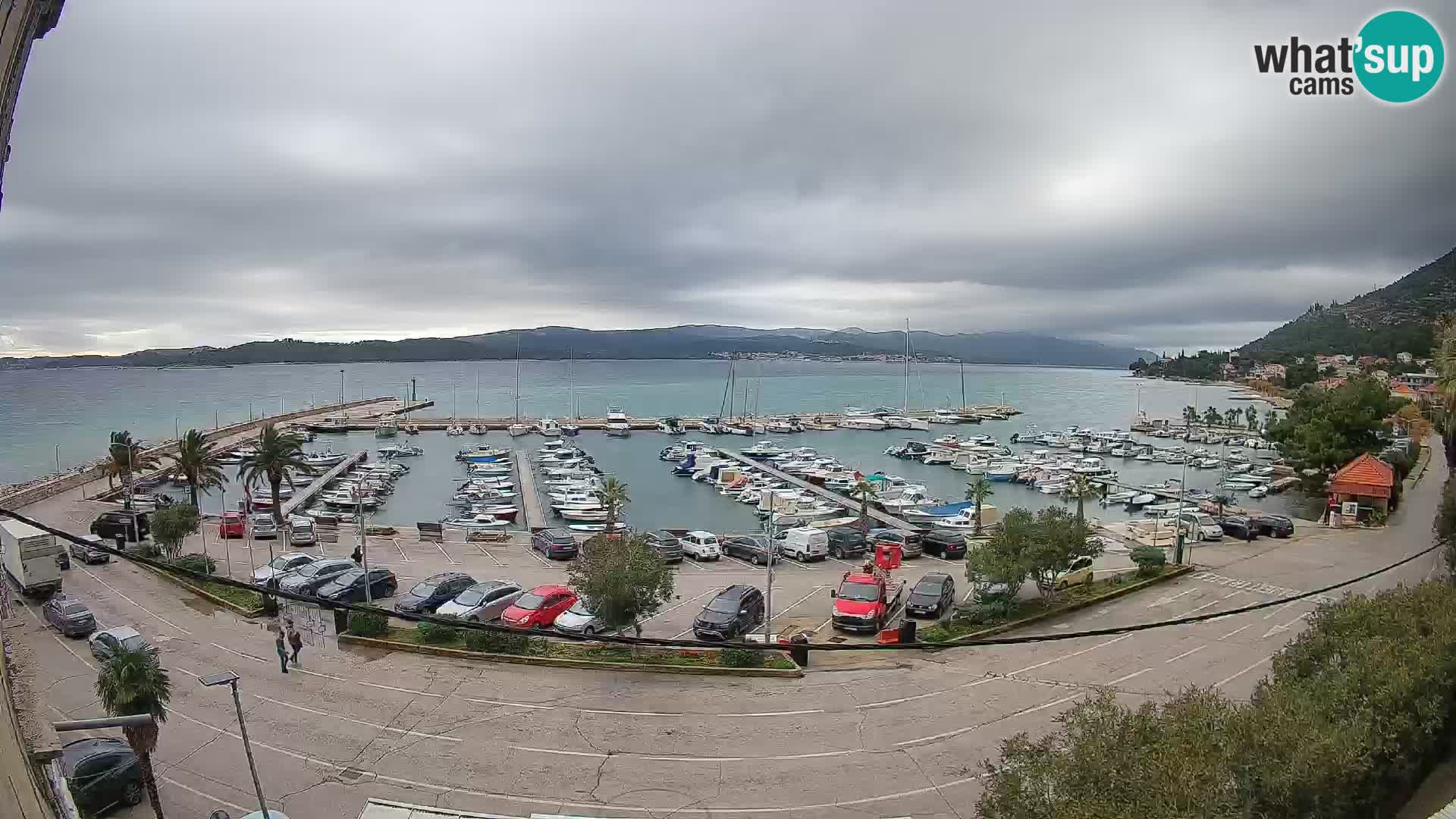 Webcam Orebić Uferpromenade – Fähre nach Korčula Live