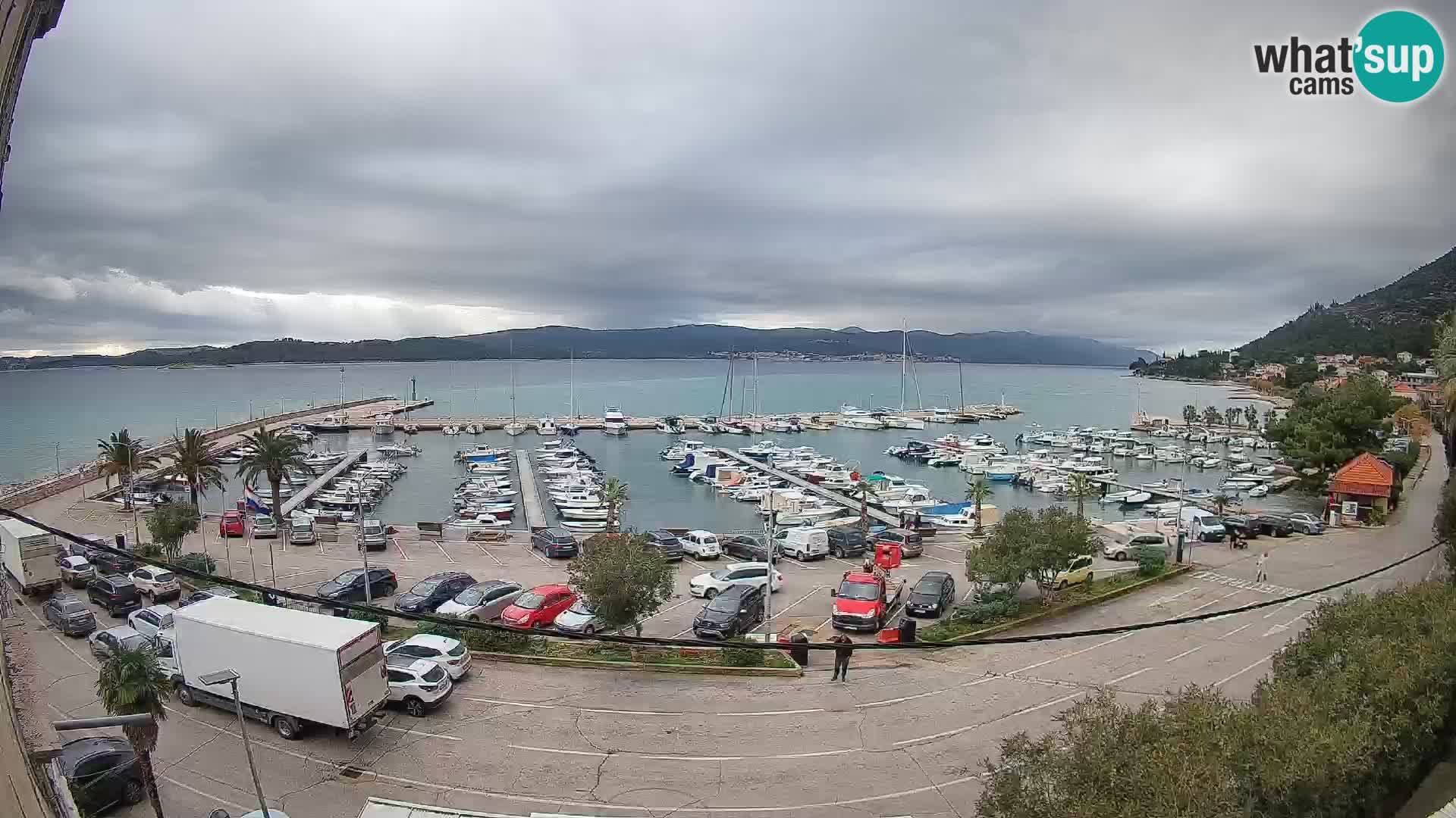 Webcam Orebić Uferpromenade – Fähre nach Korčula Live