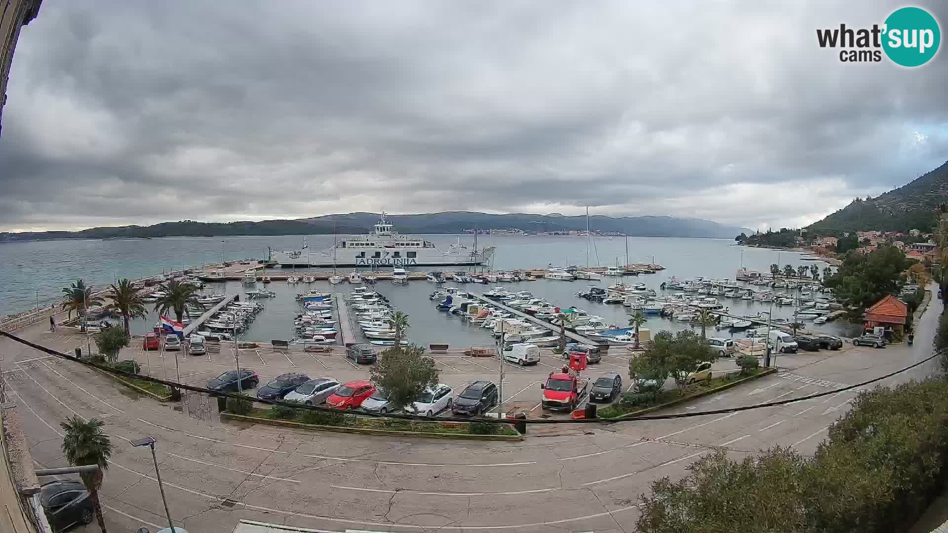 Webcam Orebić Riva – Ferry vers Korčula en direct