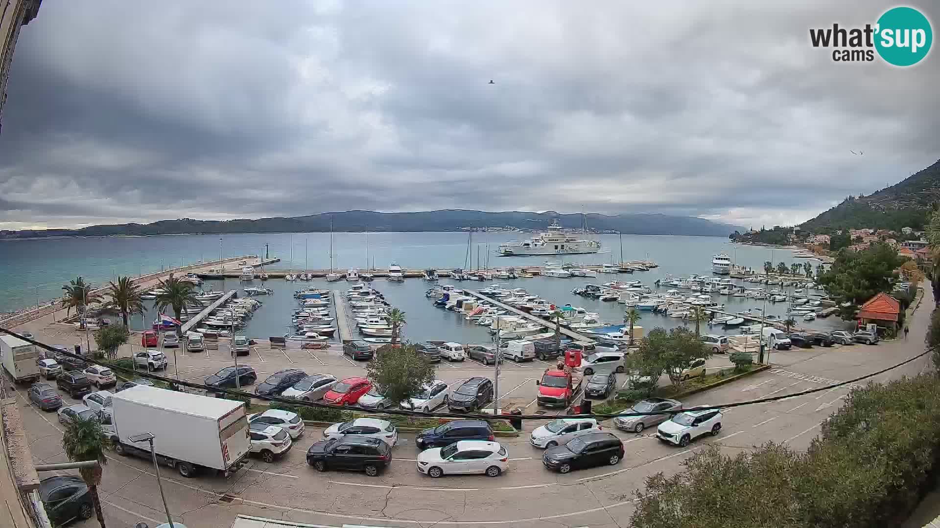 Webcam Orebić Riva – Ferry vers Korčula en direct