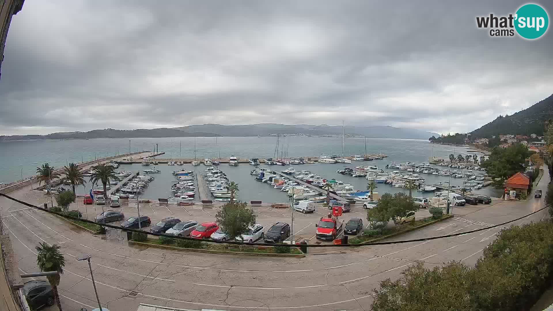 Webcam Orebić Uferpromenade – Fähre nach Korčula Live
