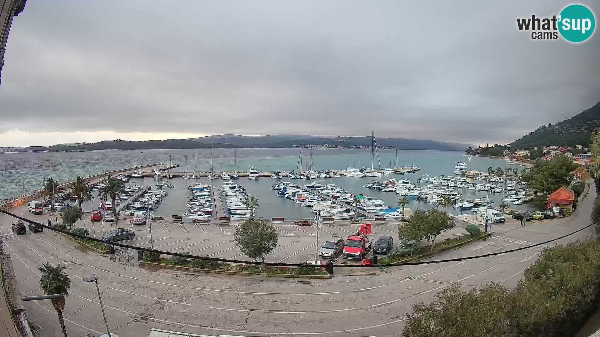 Webcam Orebić Uferpromenade – Fähre nach Korčula Live