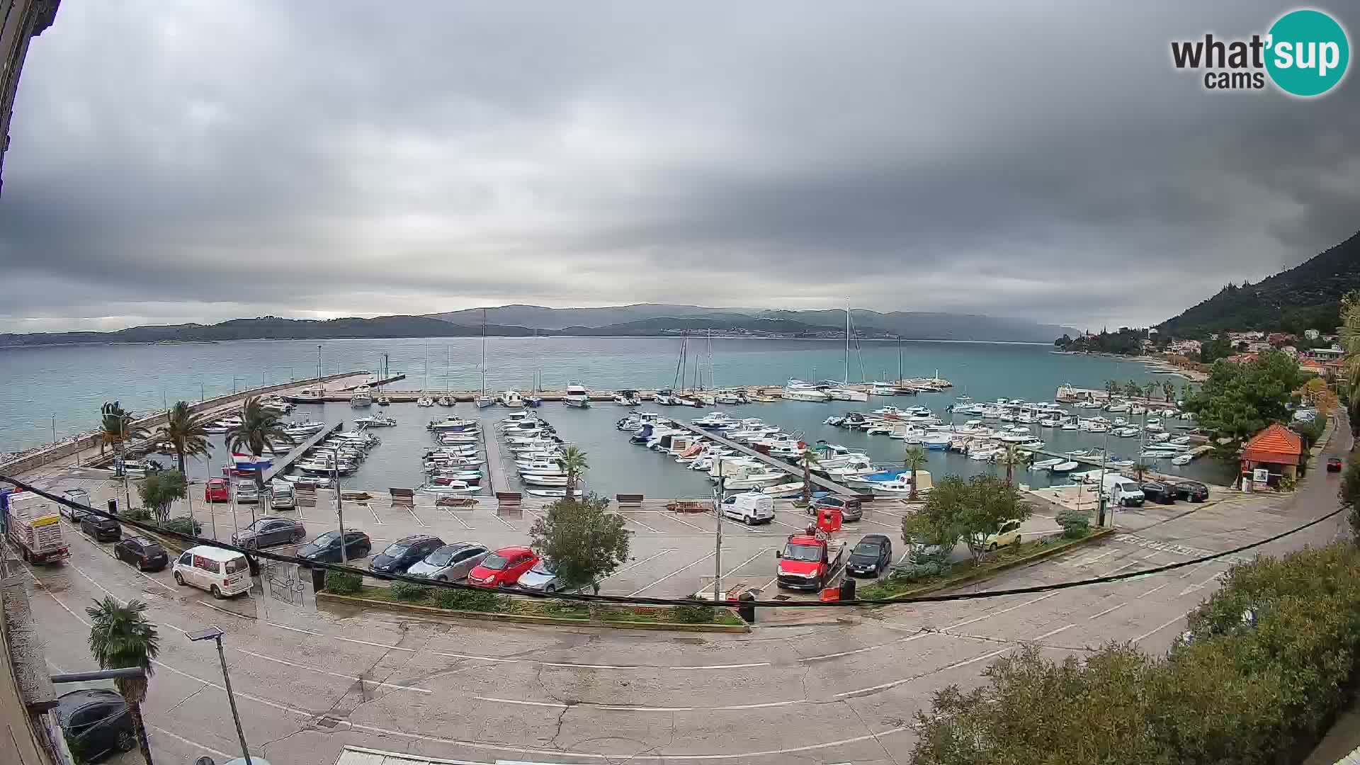 Spletna kamera Orebić Riva – Trajekt za Korčulo v živo