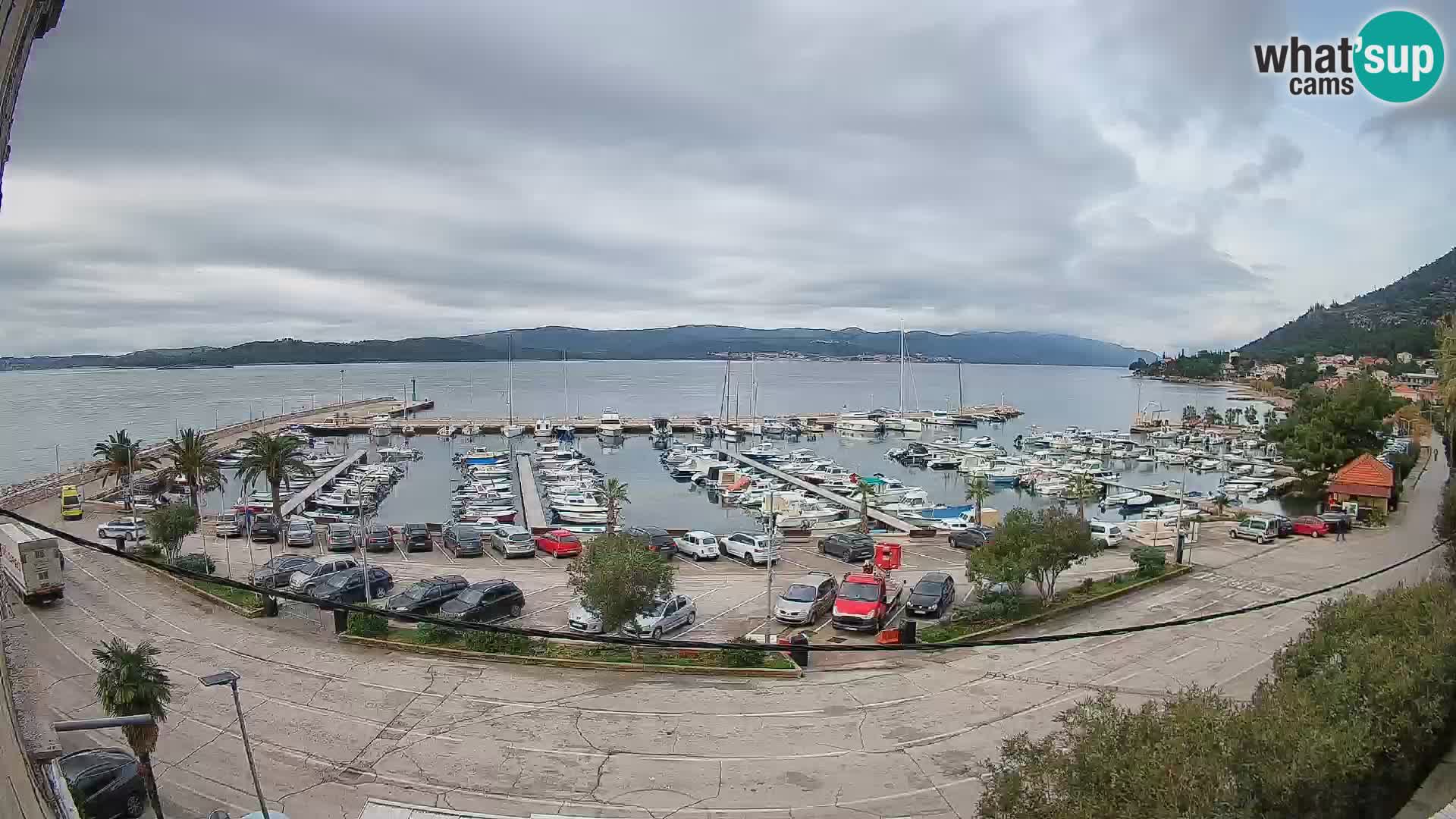 Webcam Orebić Riva – Ferry a Korčula en vivo