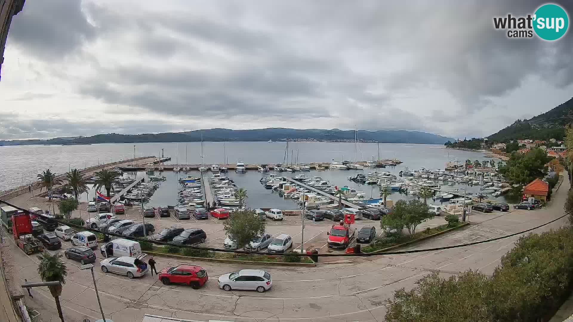 Spletna kamera Orebić Riva – Trajekt za Korčulo v živo