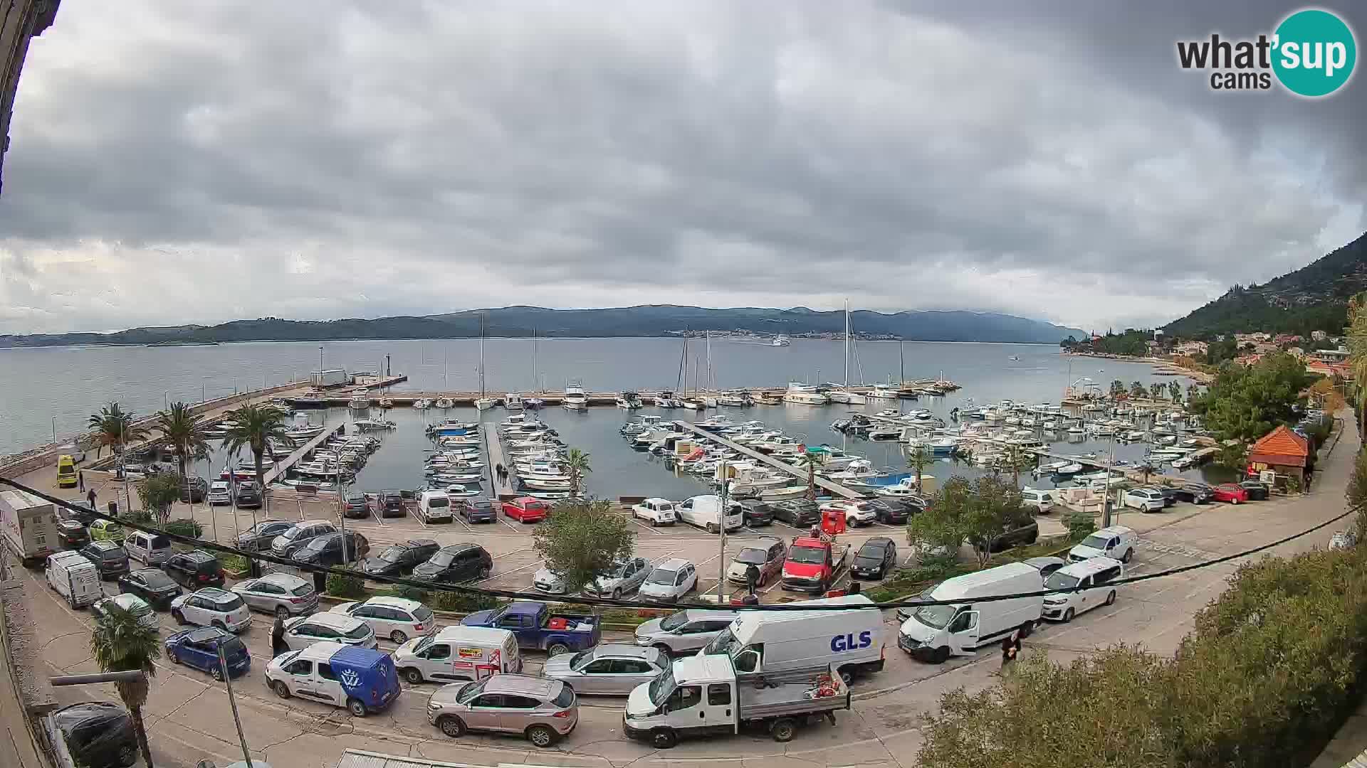 Webcam Orebić Uferpromenade – Fähre nach Korčula Live