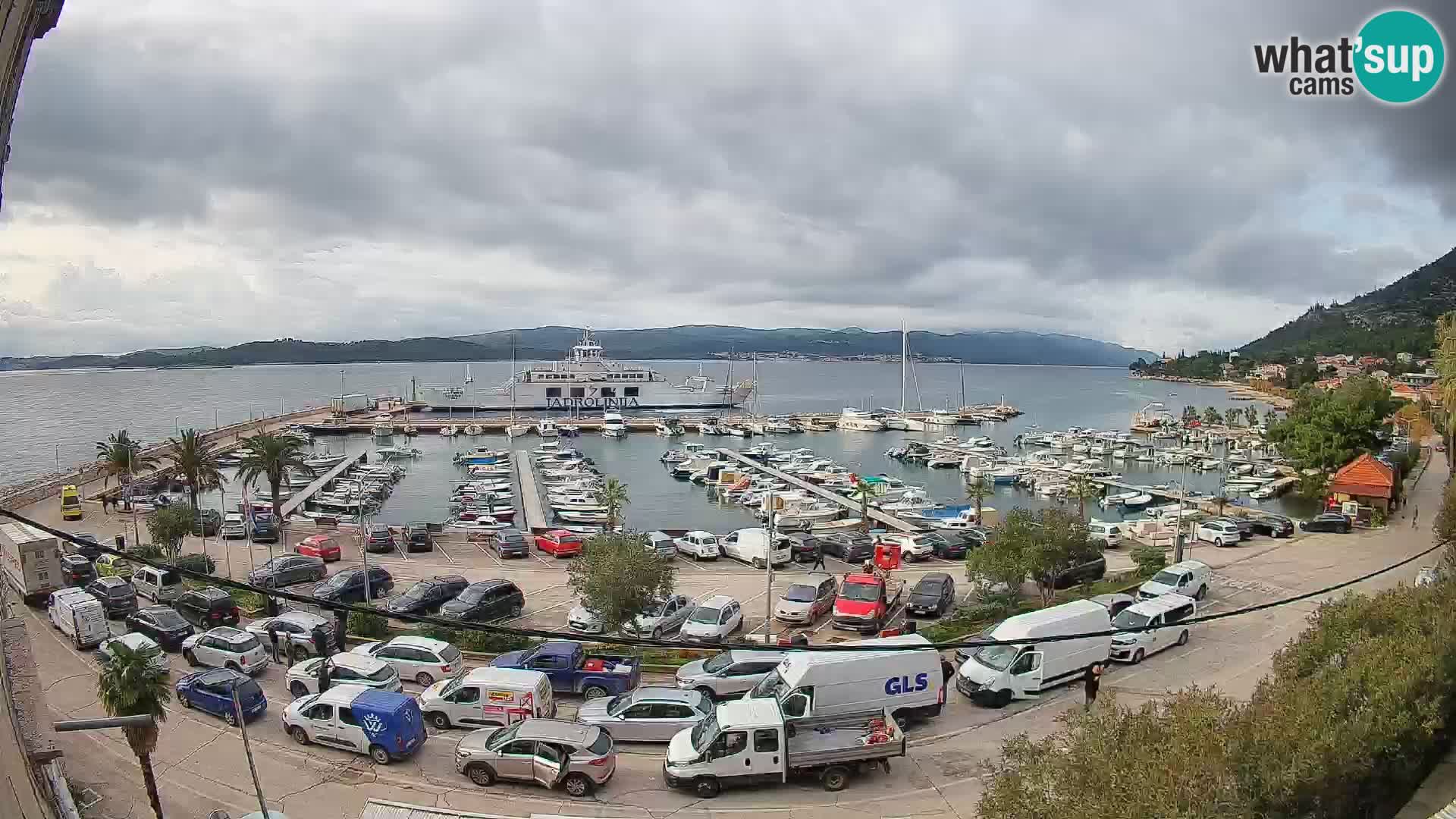 Webcam Orebić Uferpromenade – Fähre nach Korčula Live