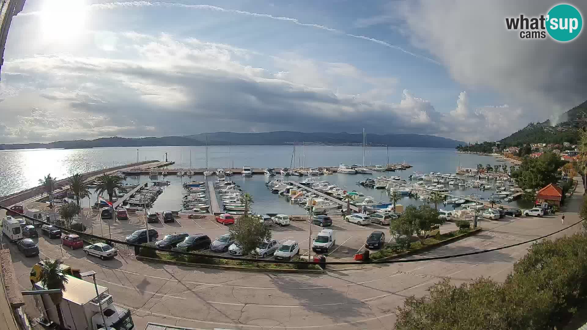 Webcam Orebić Uferpromenade – Fähre nach Korčula Live