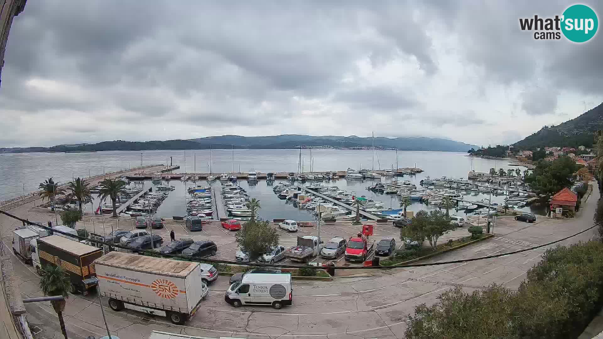 Webcam Orebić Uferpromenade – Fähre nach Korčula Live